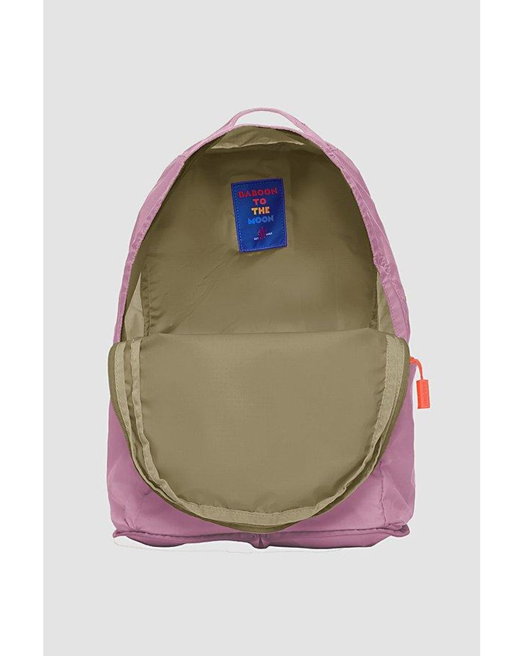 BABOON TO THE MOON Pink Packable Backpack
