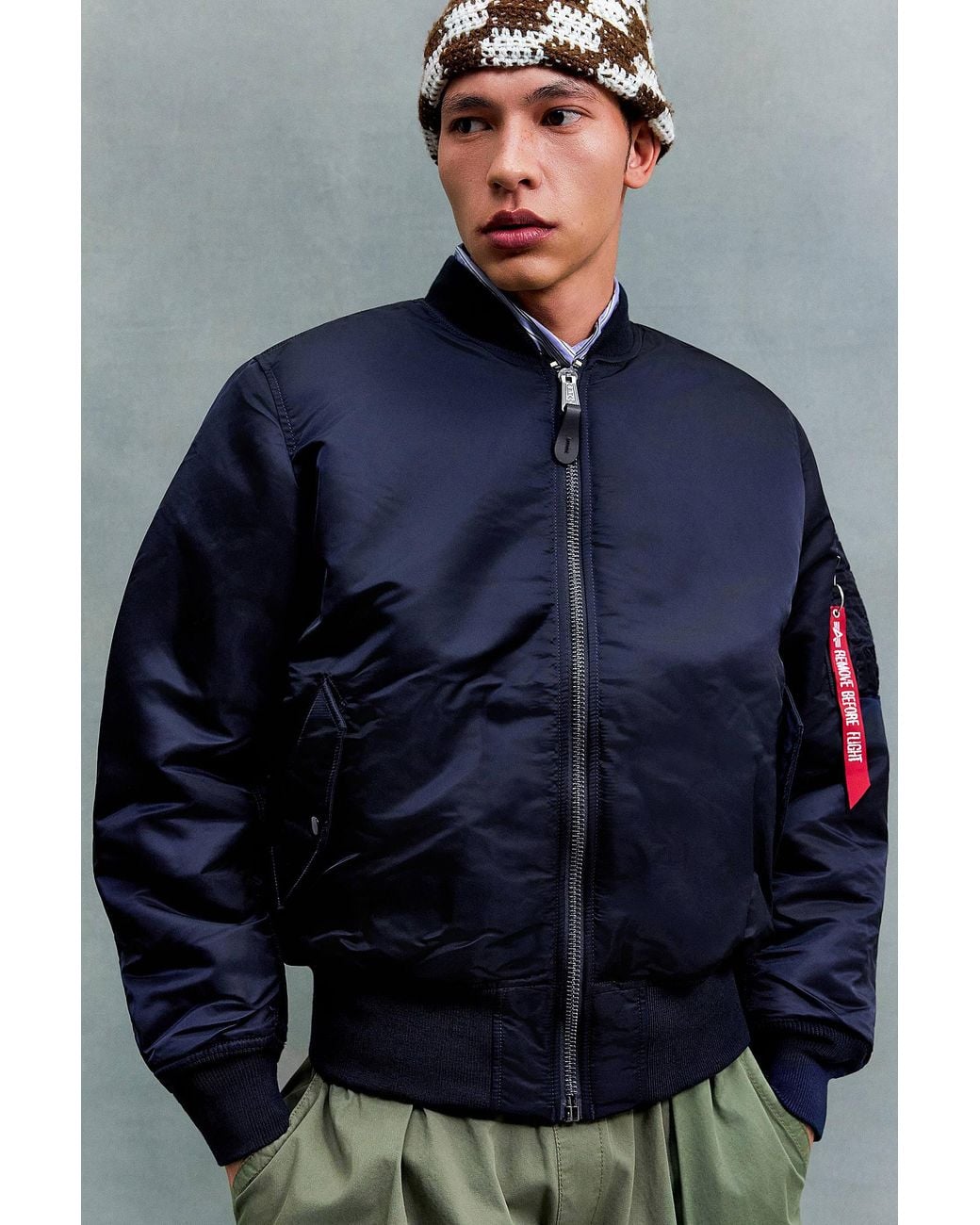 Alpha Industries Blue Ma-1 Heritage Bomber Jacket for men
