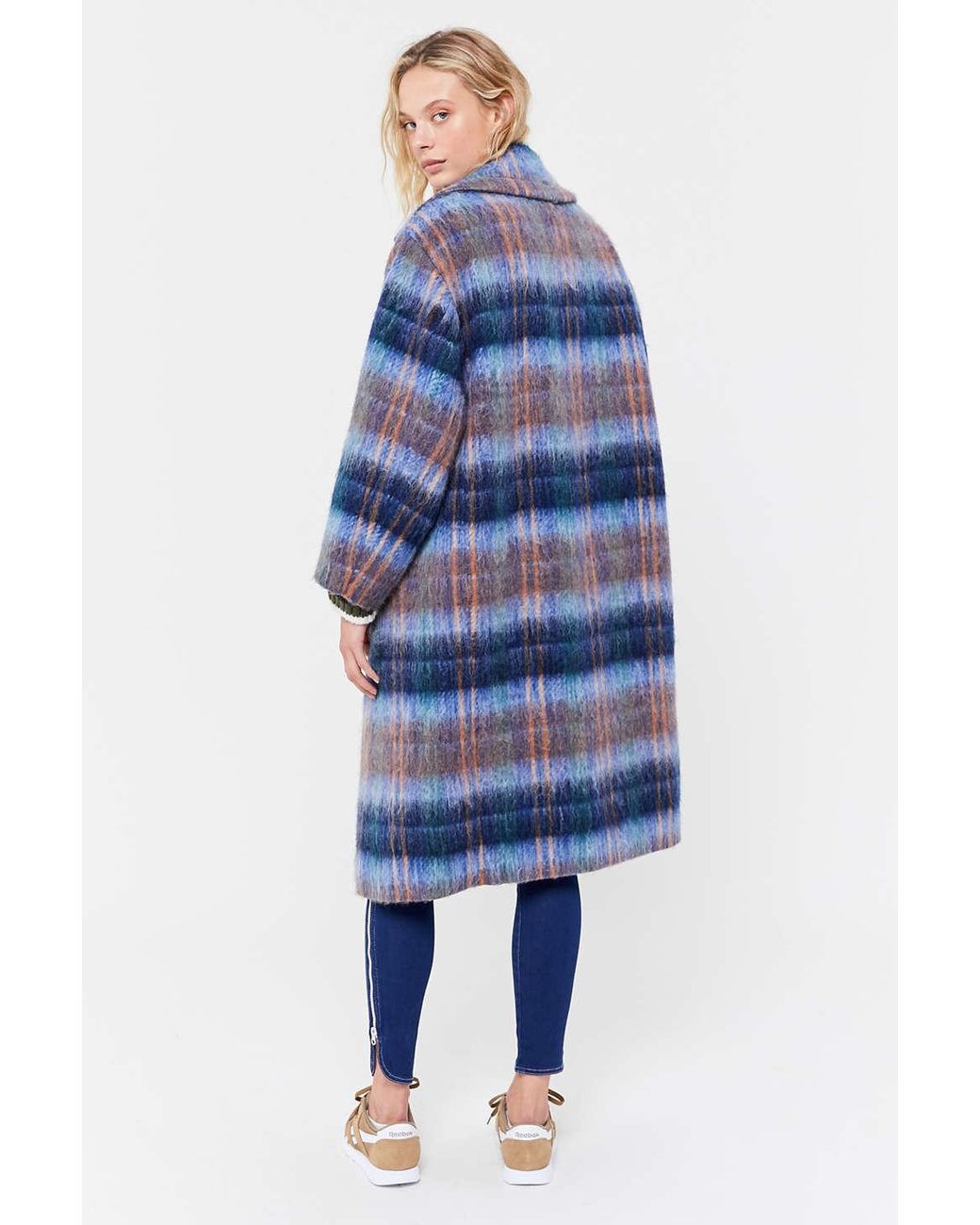 Uo oversized plaid sales wool overcoat