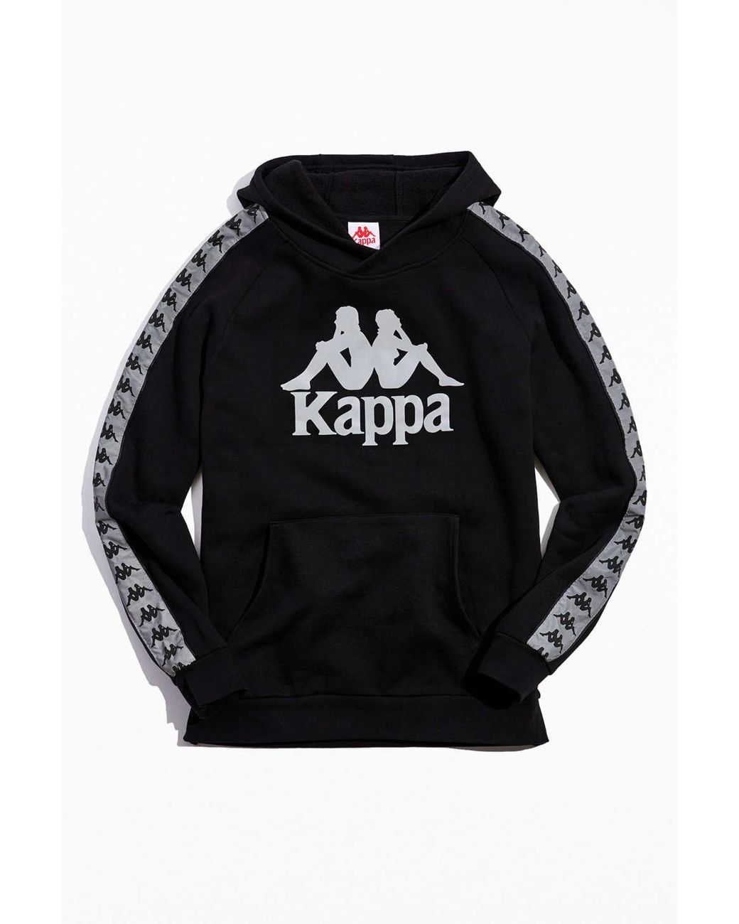 Kappa 222 Banda Deniss Reflective Hoodie Sweatshirt in Black for Men | Lyst