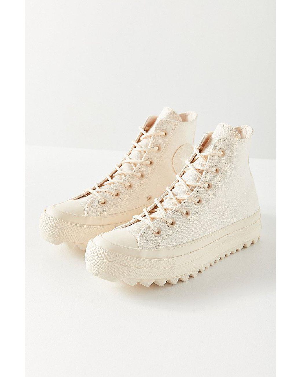 Converse Chuck Taylor All Star Lift Ripple Ivory High Top Trainers in White  | Lyst
