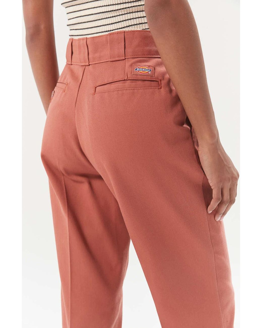 Dickies Uo Exclusive High-waisted Ankle Pant in Red | Lyst