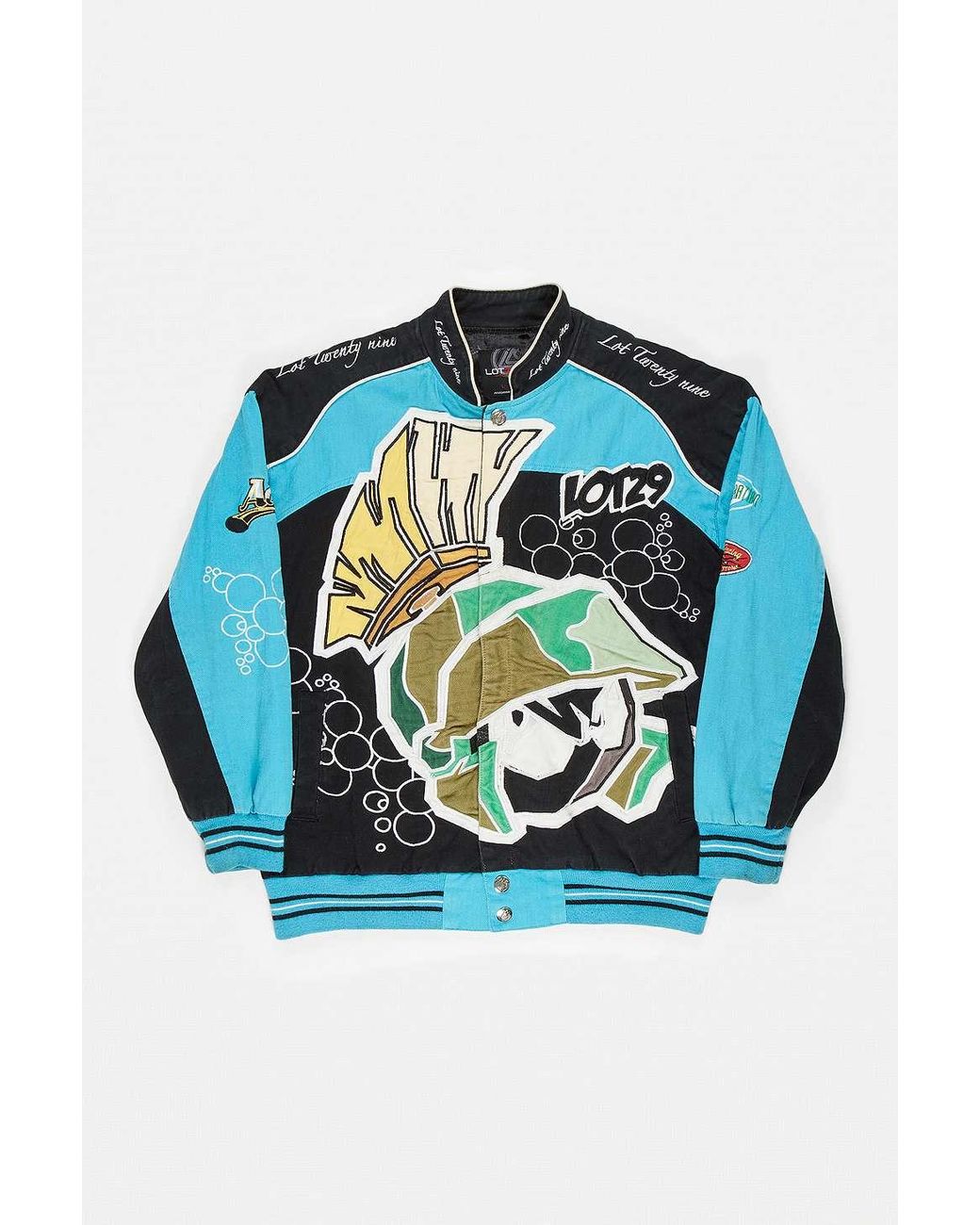 Urban Renewal One of a kind Looney Tunes Racing Jacket in Blue