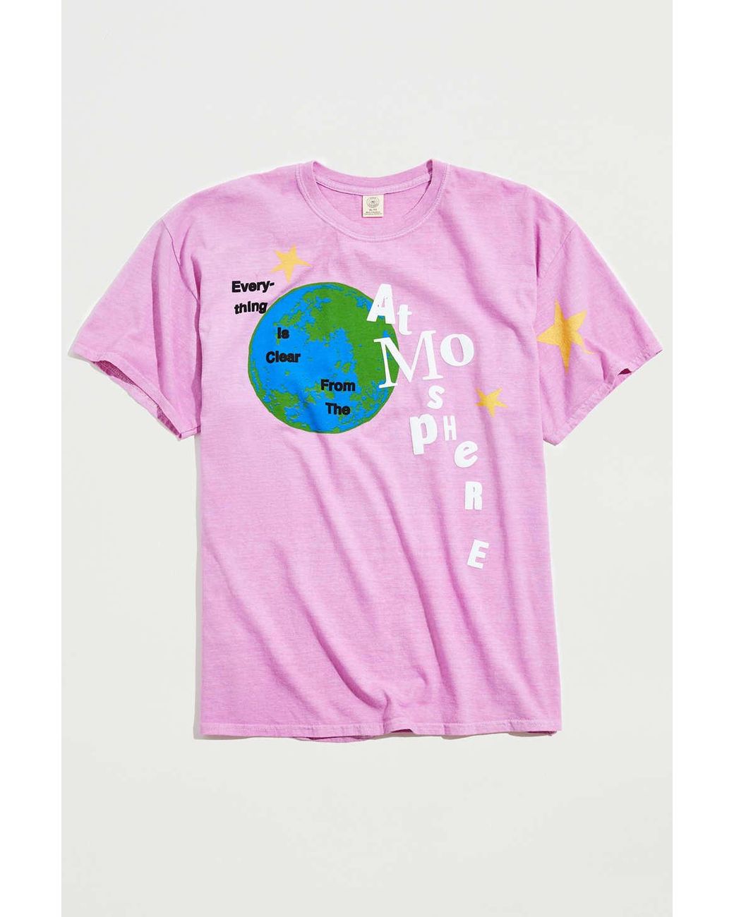 Urban Outfitters Clear Atmosphere & Star Tee in Pink for Men | Lyst