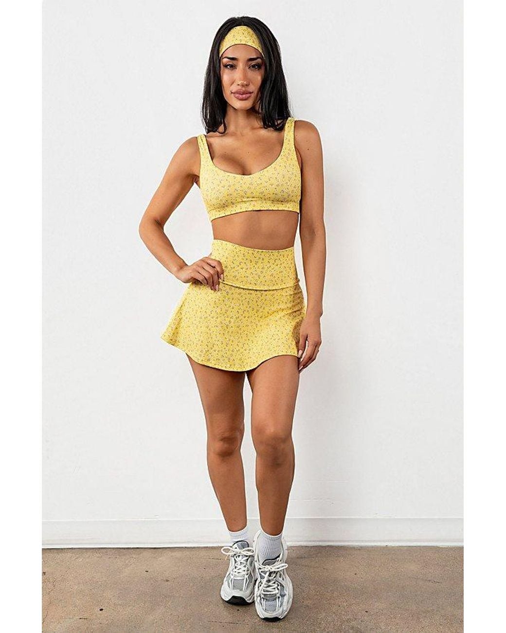 Vitaly Yellow Cloud Ii Flutter Skort
