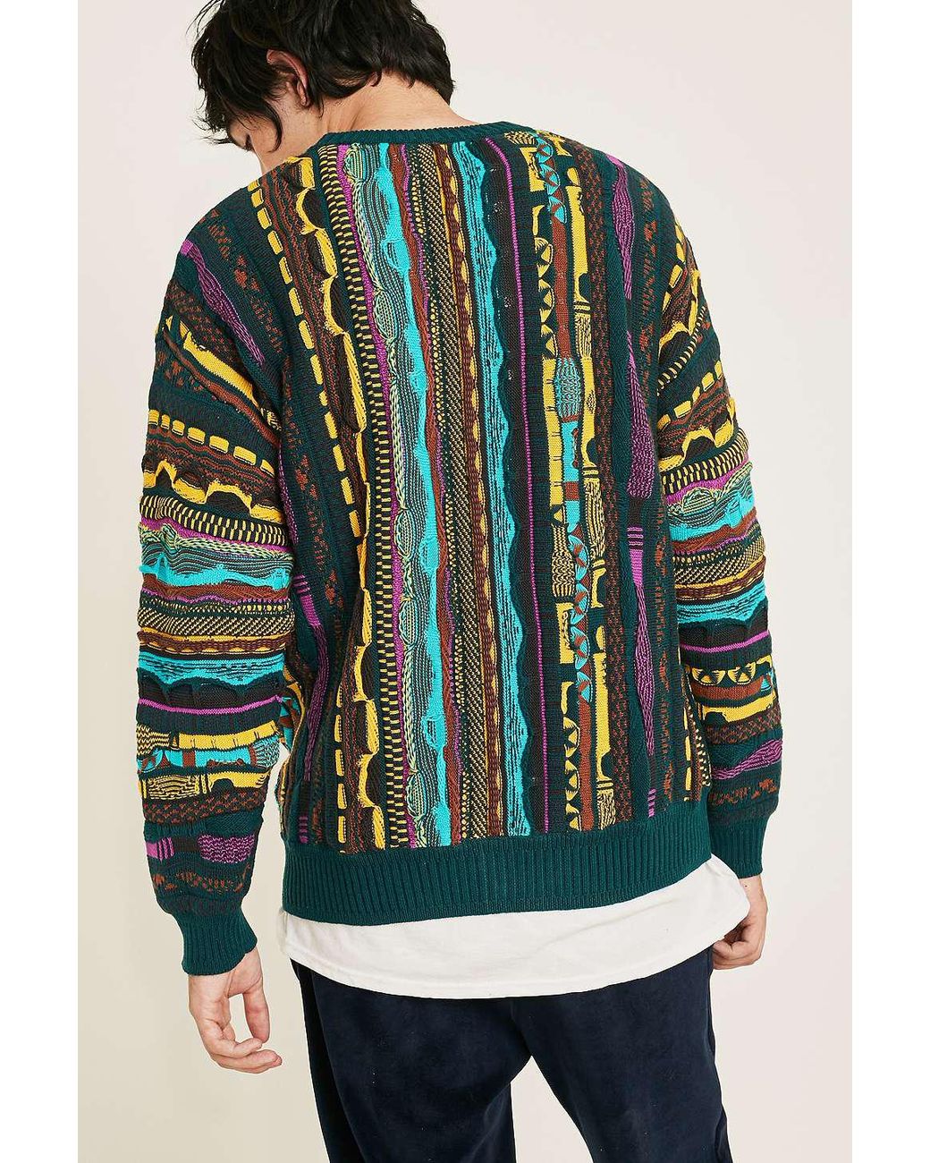 Urban Outfitters Uo 90s Purple Texture Knit Jumper for Men Lyst UK