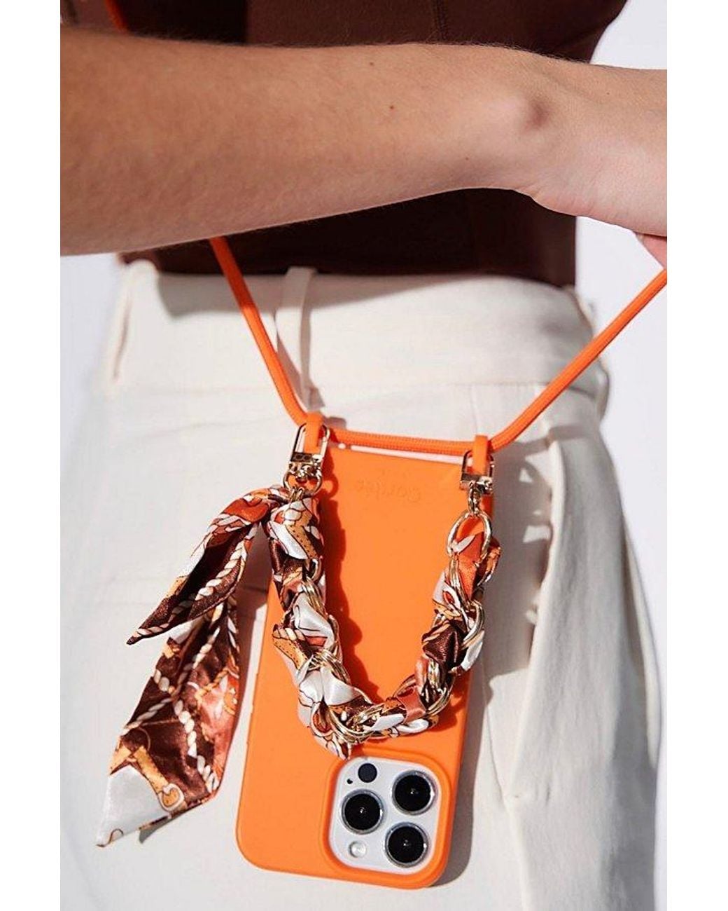 Cordée Cases Orange Lima Iphone Case + Crossbody Strap Set