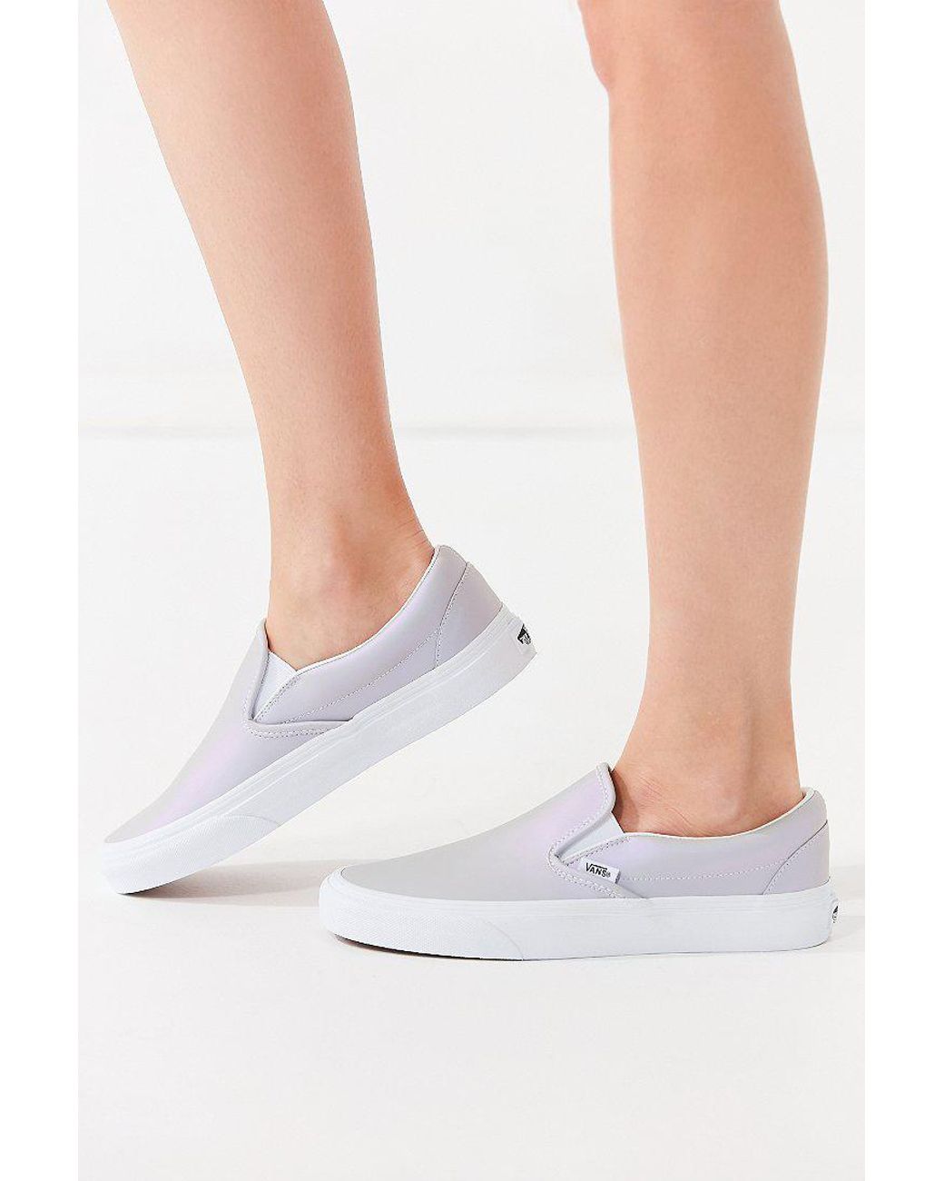Vans Vans Iridescent Classic Slip-on Sneaker in White | Lyst