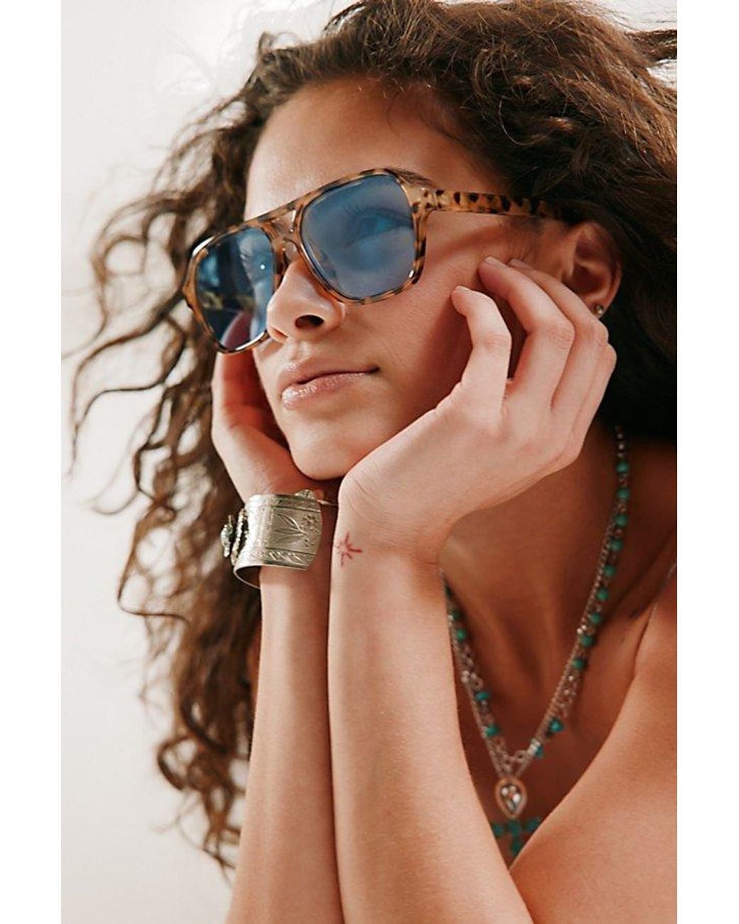 Urban Outfitters Uo Essential Aviator Sunglasses in Brown | Lyst display picture 1