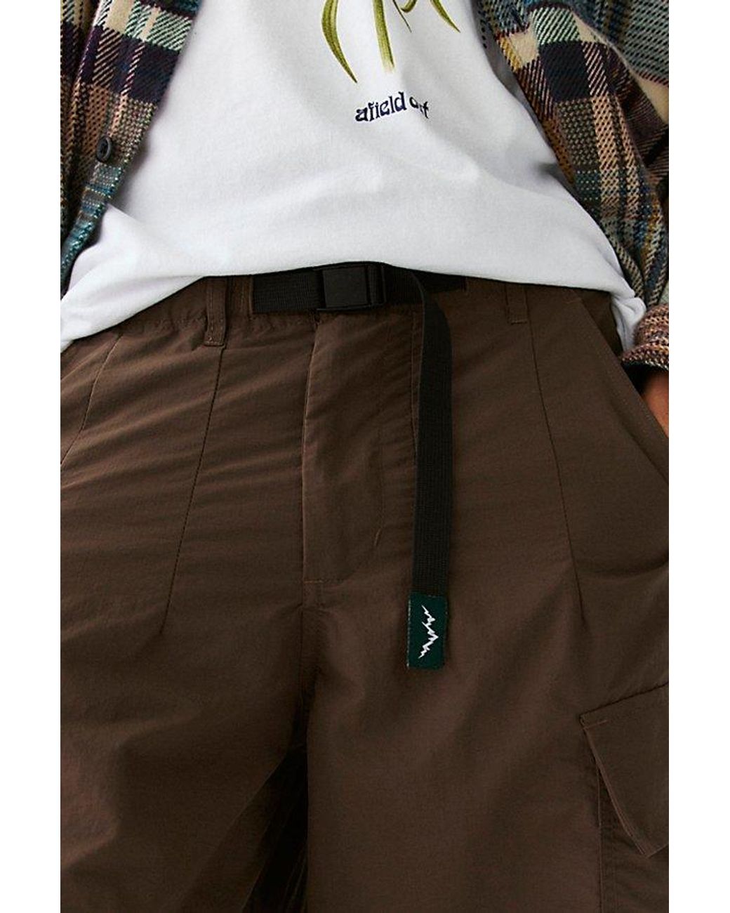 Afield Out Brown Nylon Utility Pants for men