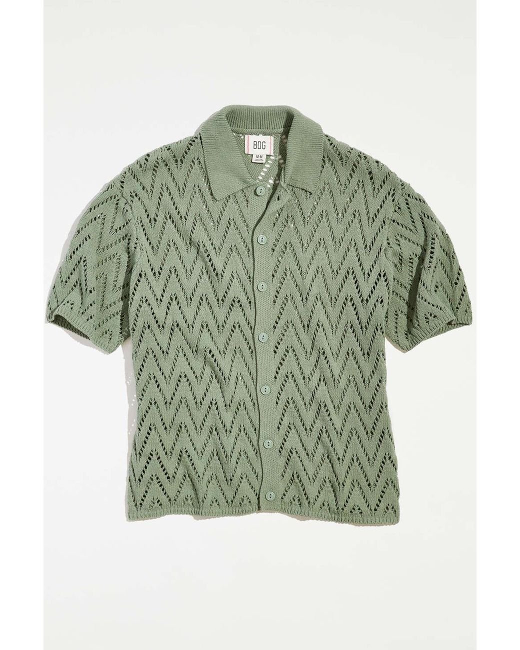 Green button shop down sweater