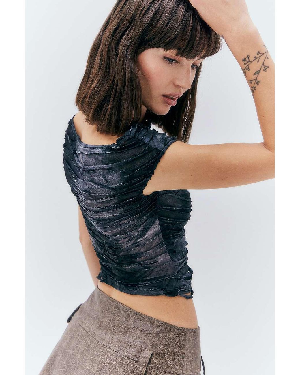 Jaded London Reign Asymmetrical Top in Grey | Lyst UK