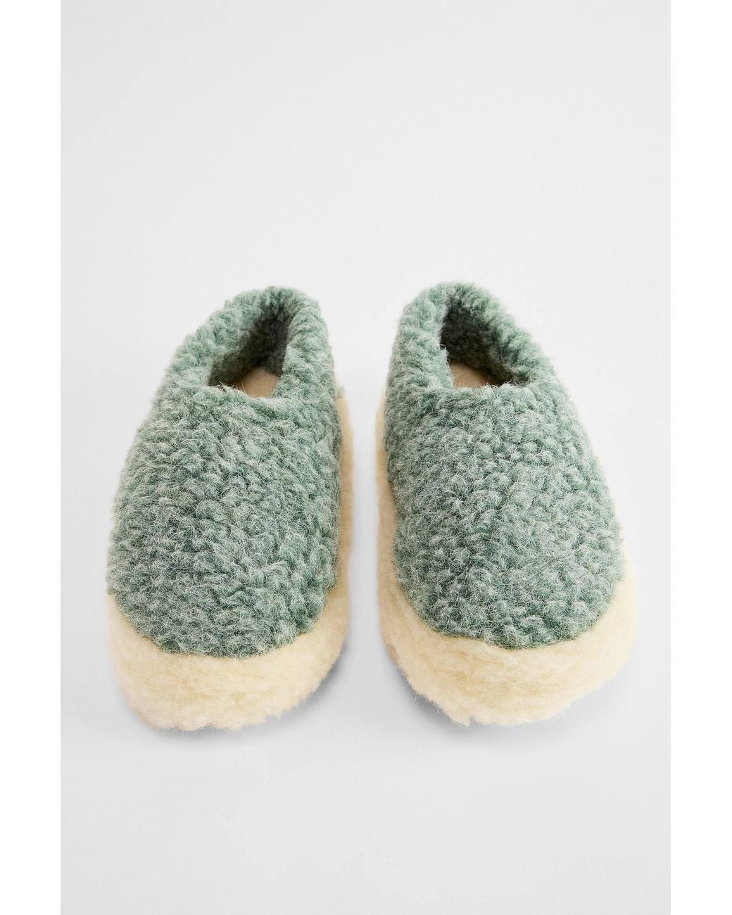 Yoko Wool Green Full Slippers
