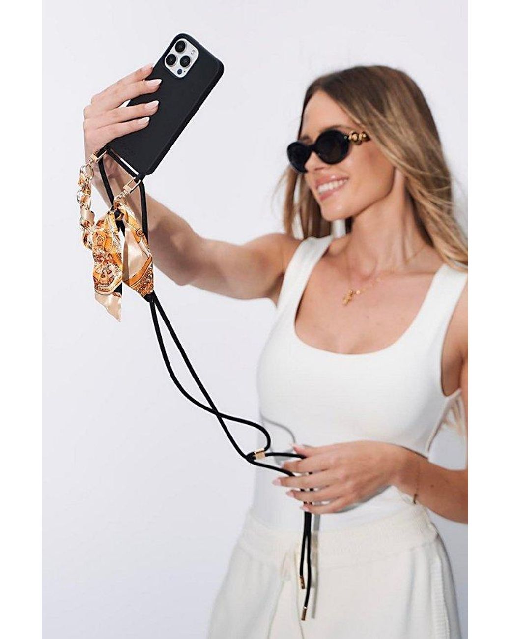 Cordée Cases White Lima Iphone Case + Crossbody Strap Set