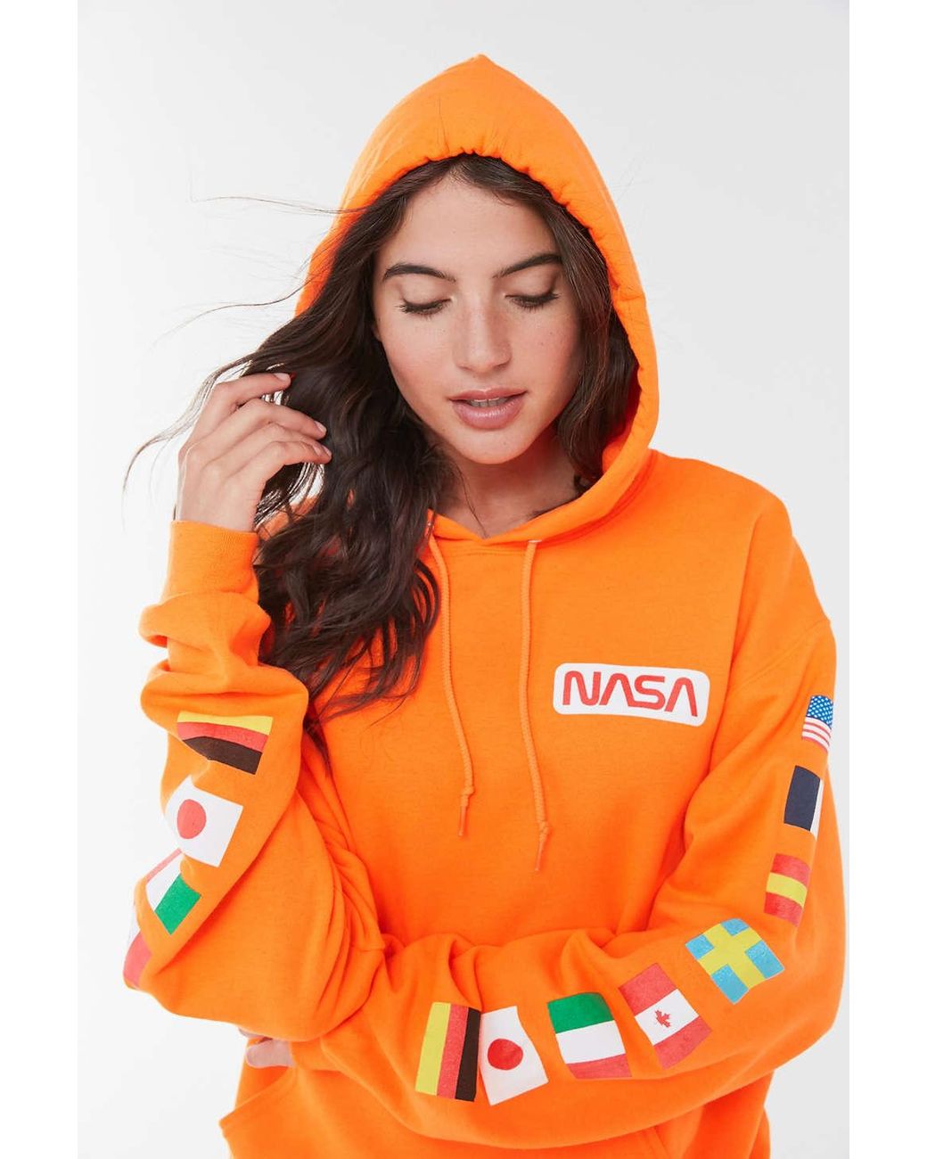 Urban Outfitters Nasa Astronaut Group 16 Hoodie Sweatshirt in Orange | Lyst
