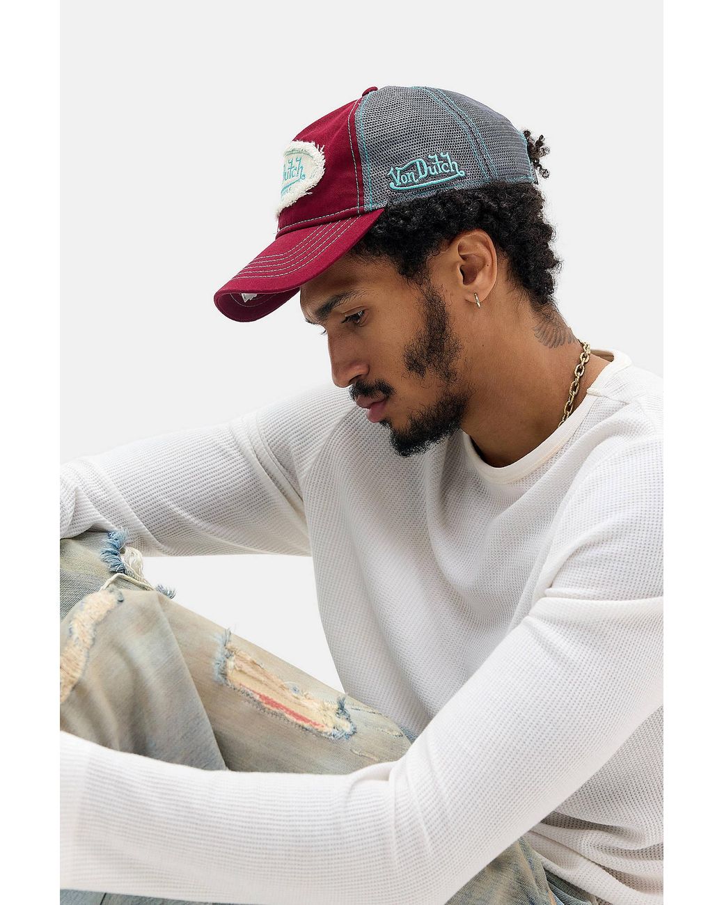 Von Dutch Gray Trucker Cap for men
