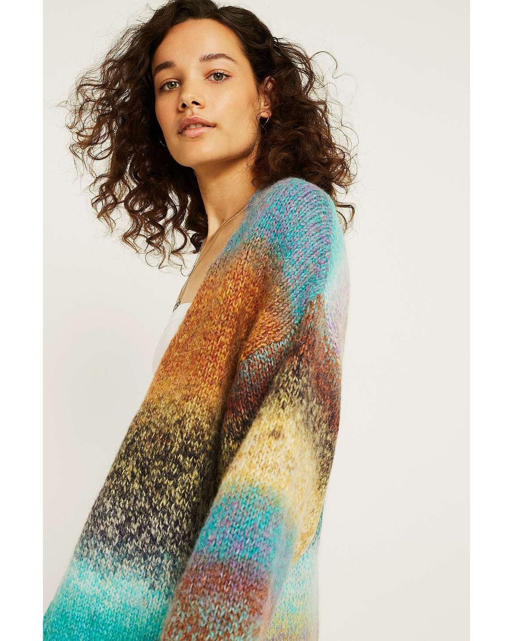 Uo Rainbow Ombre Cardigan | Lyst 
