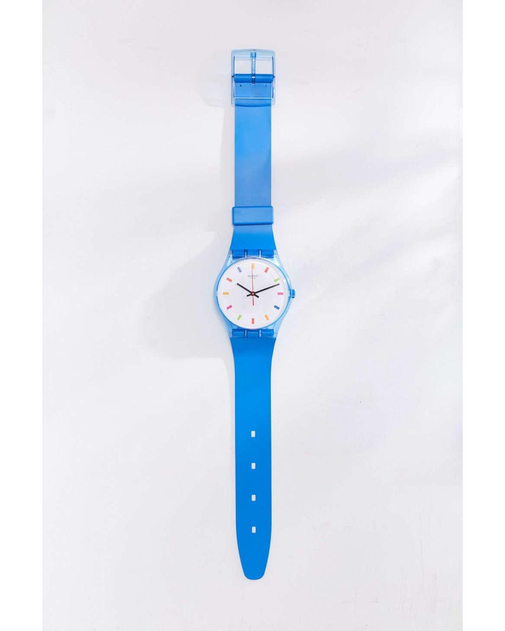 Swatch Maxi Color Square Wall Clock in Blue for Men | Lyst