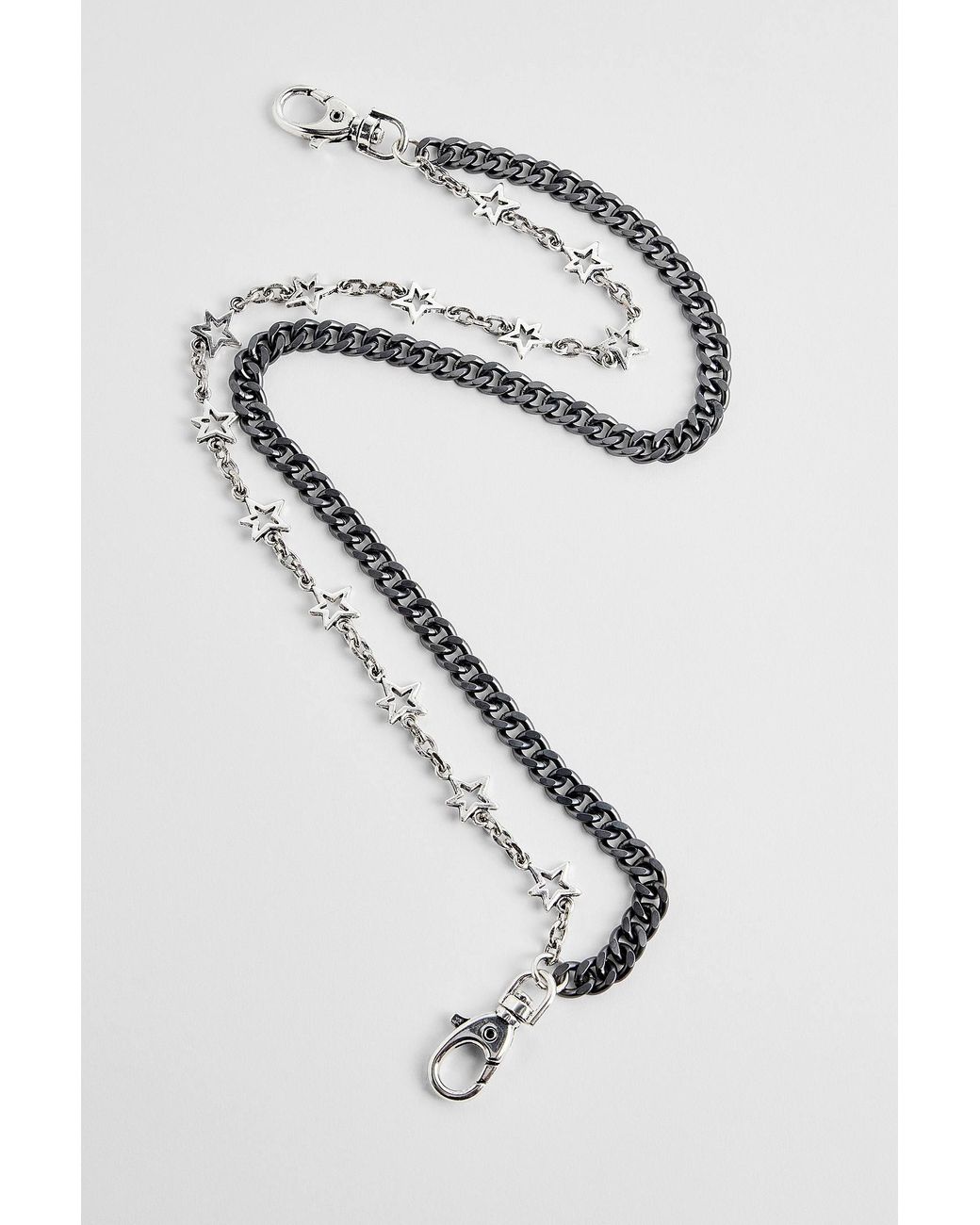 Urban Outfitters White Uo Star Double Wallet Chain for men