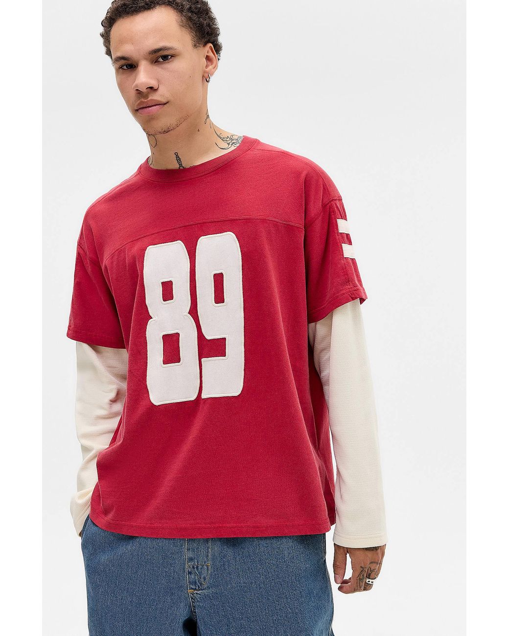 BDG Red 89 Double Layer T-shirt for Men | Lyst UK