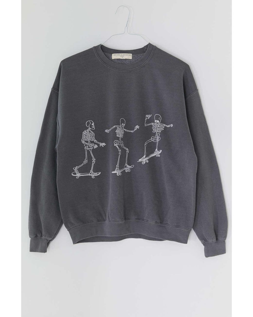 Project Social T Cotton Skateboard Skeletons Sweatshirt in Black (Gray) -  Lyst