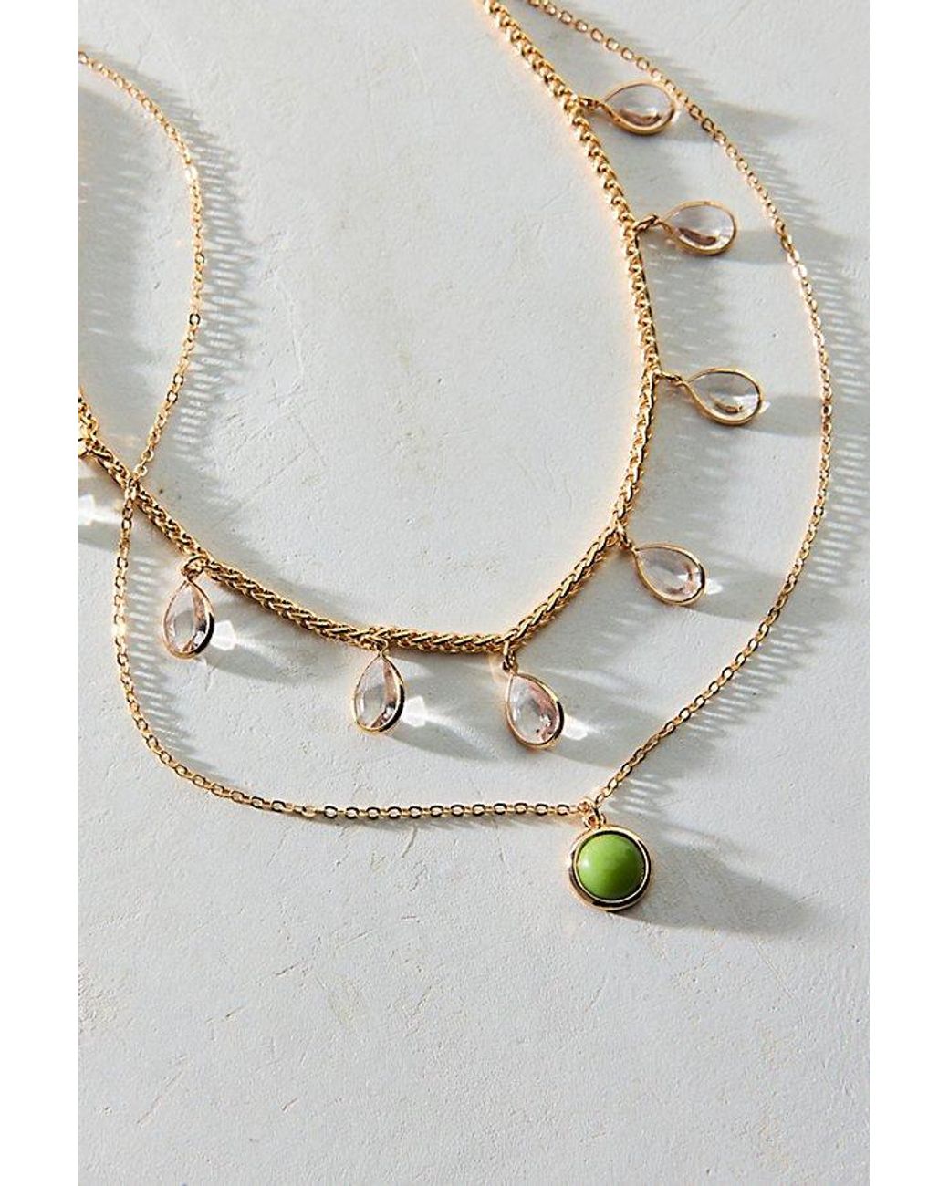 Urban Outfitters White Victorian Dream Pendant Layering Necklace Set