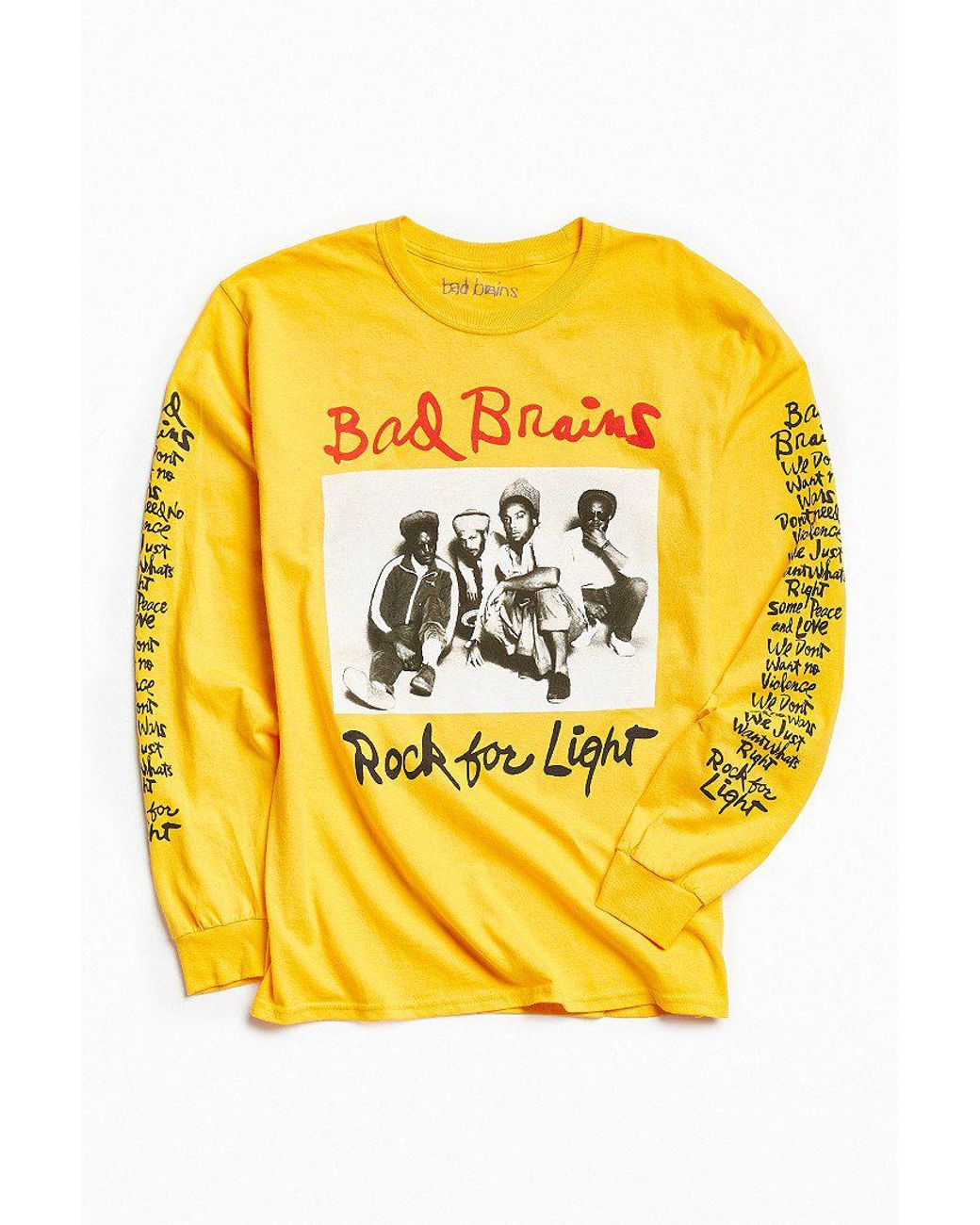 Urban Outfitters Bad Brains Rock For Light Long Sleeve Tee in Metallic ...