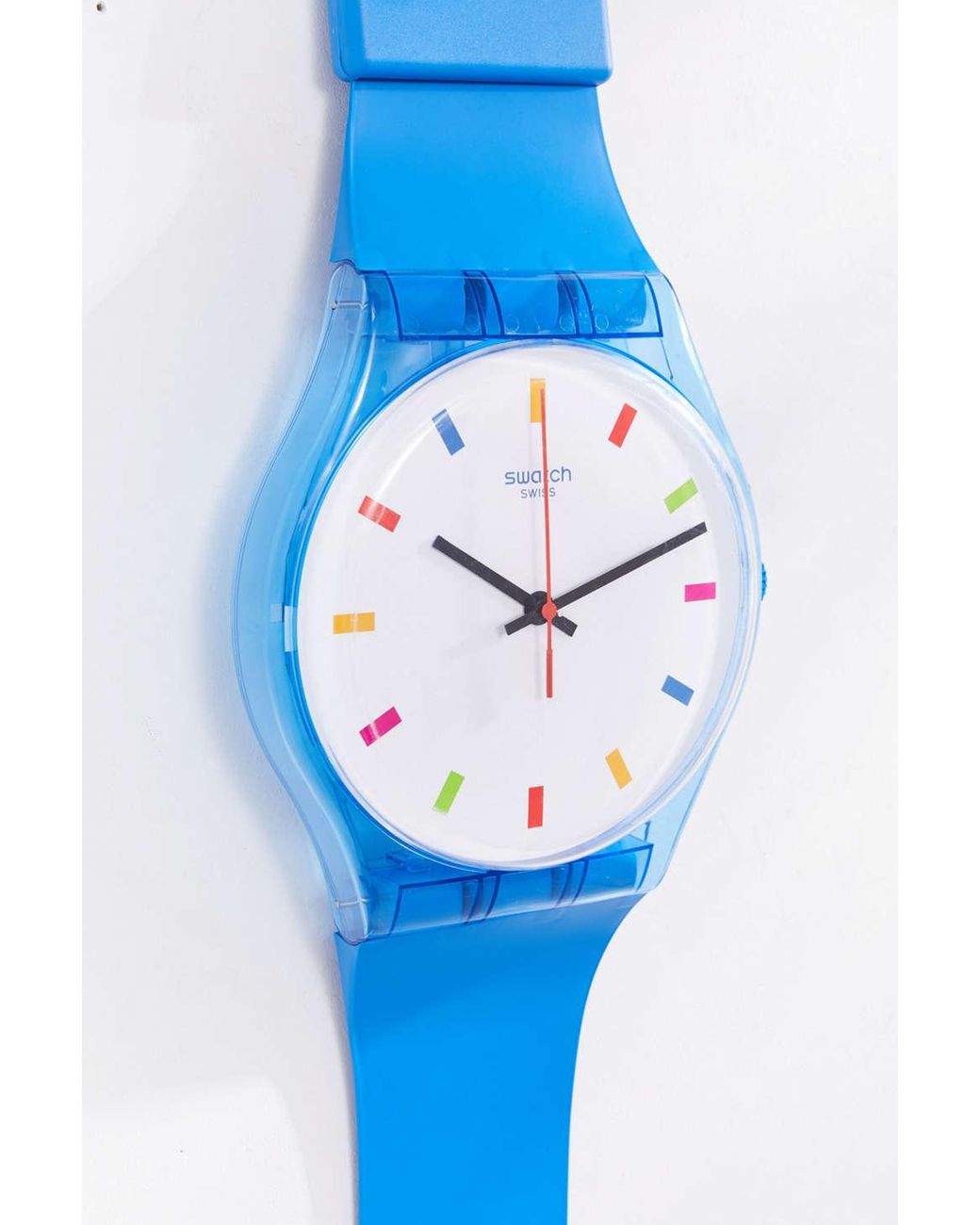 Swatch Maxi Color Square Wall Clock in Blue for Men | Lyst