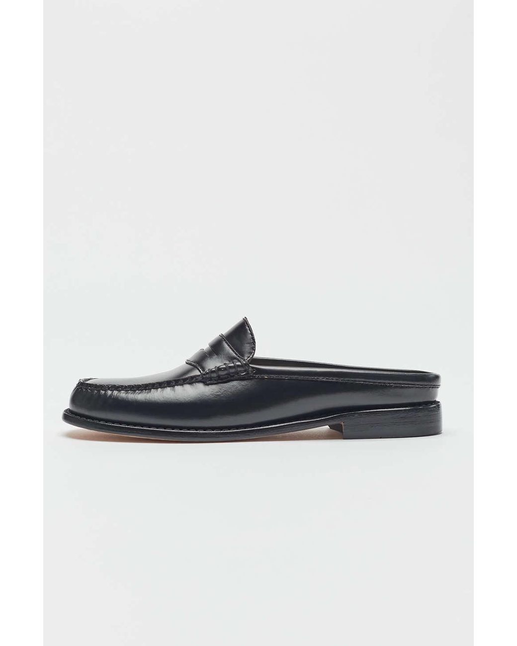 G.H. Bass & Co. Leather Weejuns Wynn Shearling Mule in Black | Lyst