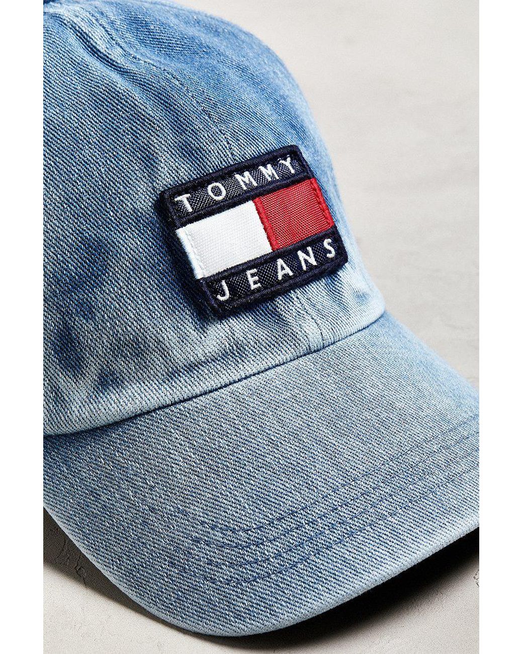 Tommy Hilfiger Men\'s Blue Tommy Jeans \'90s Sailing Denim Baseball Hat