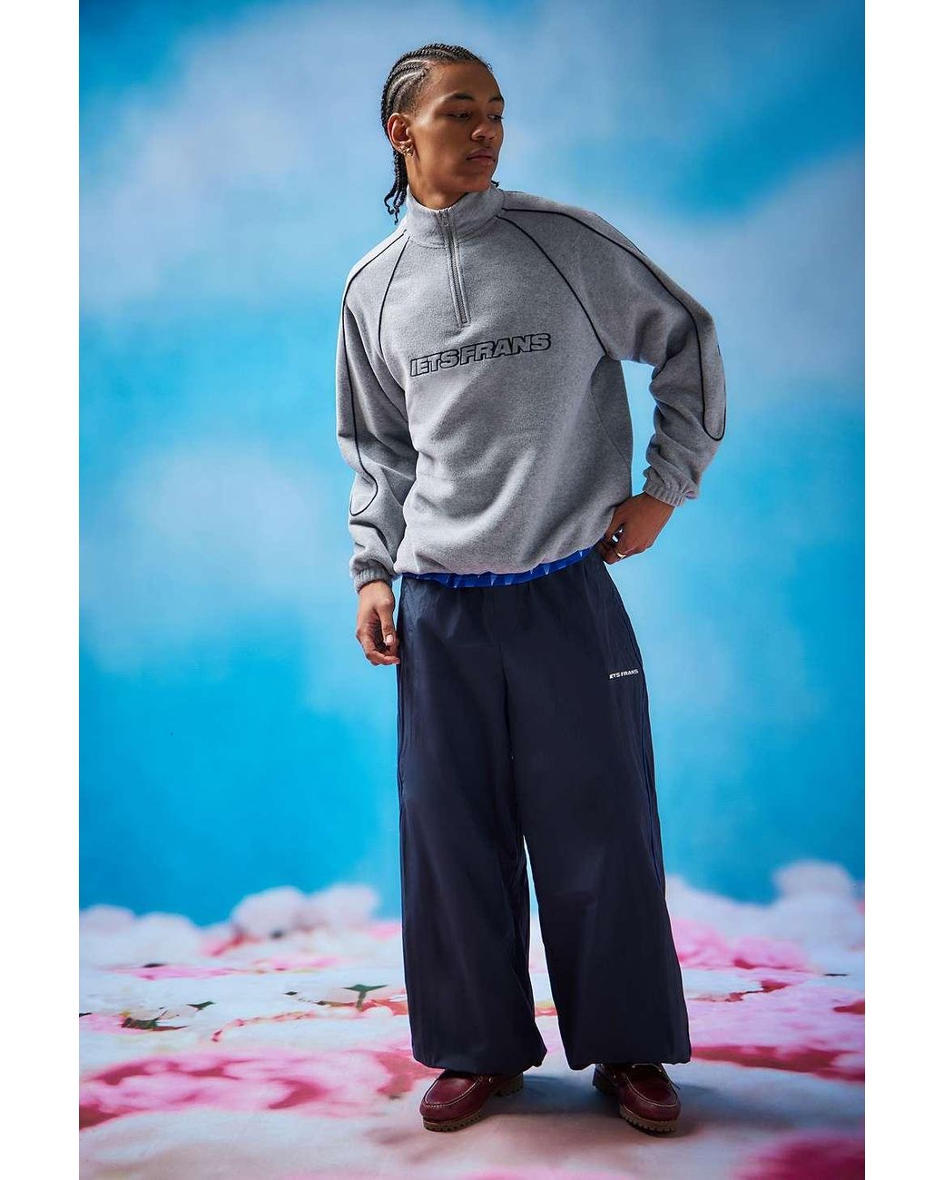 iets frans. Grey Piped Panelled Fleece in Grey for Men Lyst UK