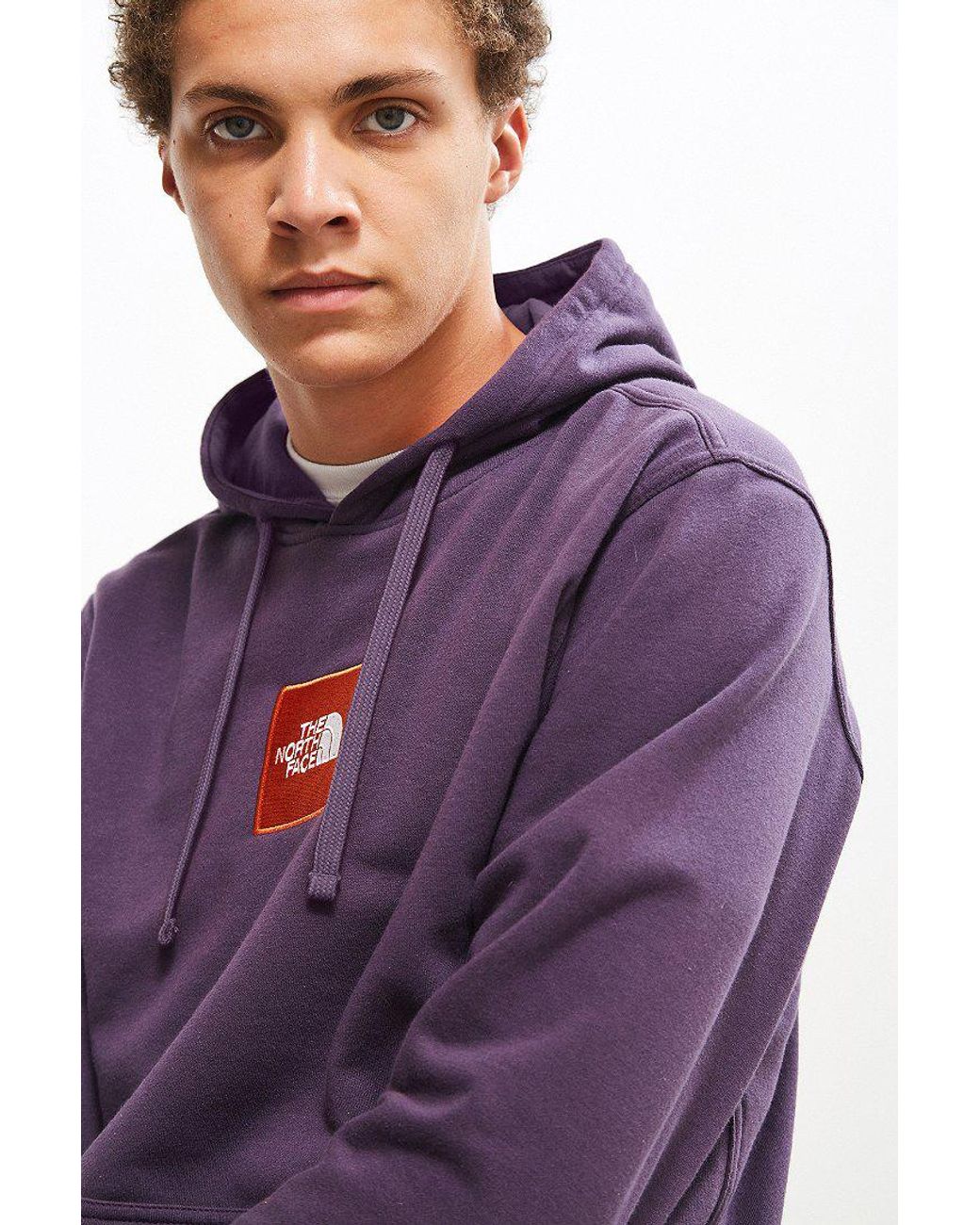 The North Face The North Face Embroidered Box Logo Hoodie Sweatshirt in  Purple for Men | Lyst Canada