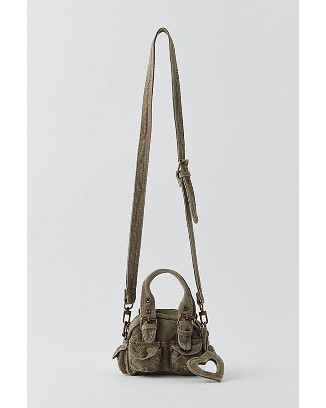 BDG Mini Denim Duffle Crossbody Bag in Green | Lyst