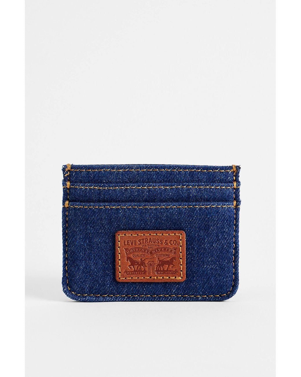 Levi's Blue Denim Card Holder for men