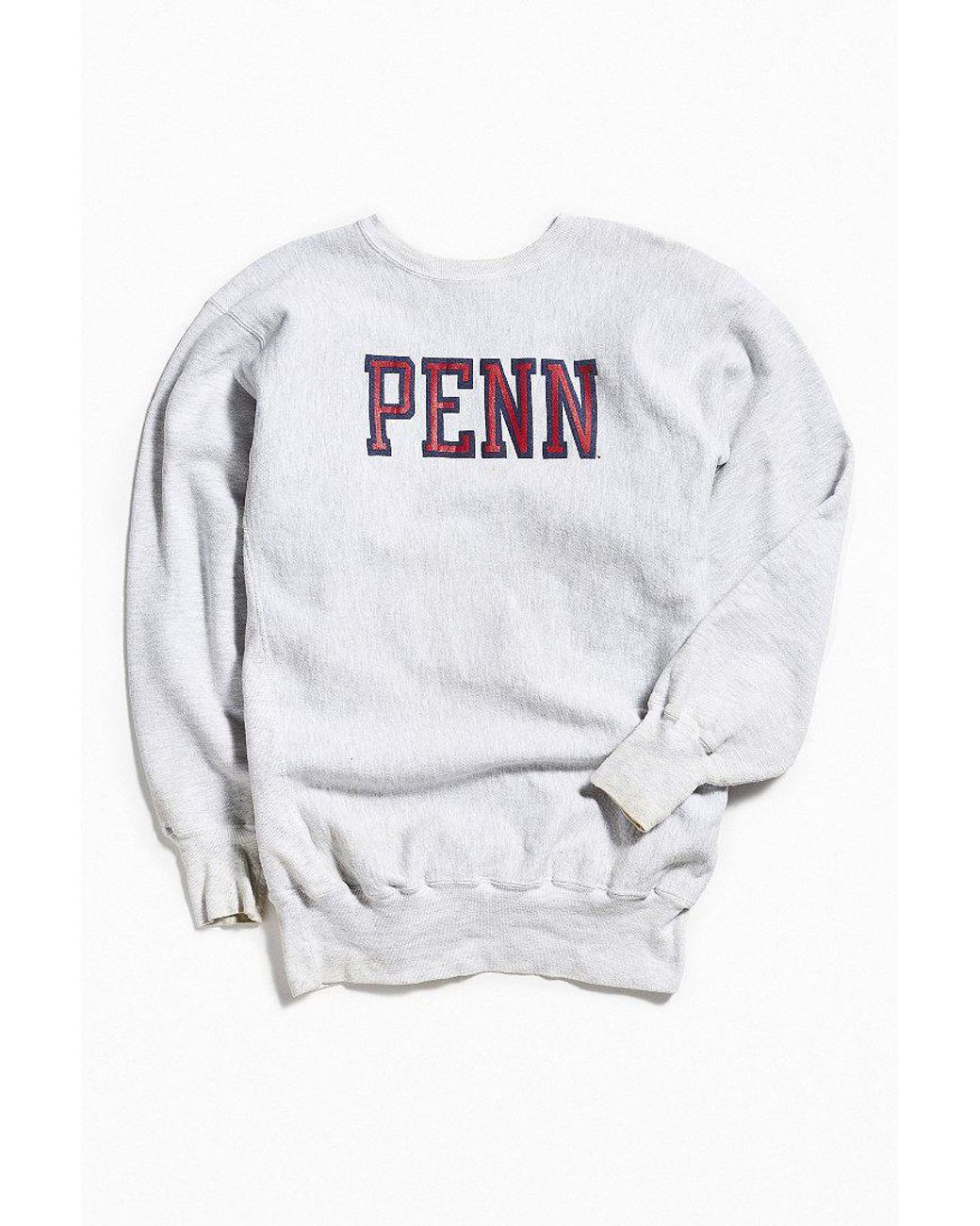Urban Outfitters Vintage Champion Penn Crew Neck Sweatshirt in Gray for Men  | Lyst