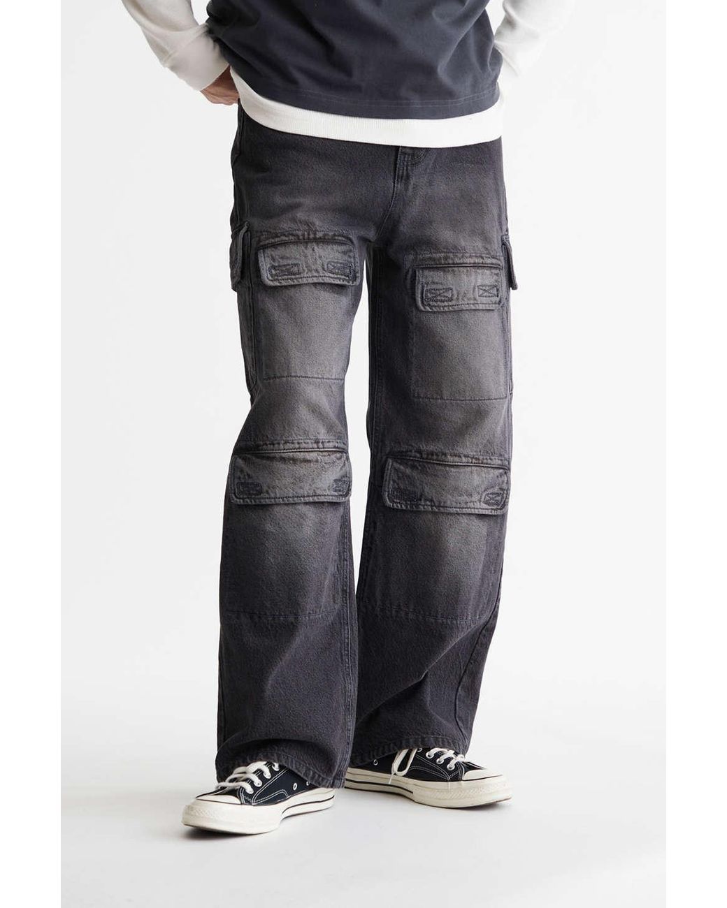 BDG Big Jack Relaxed Fit Cargo Jean in Black for Men Lyst