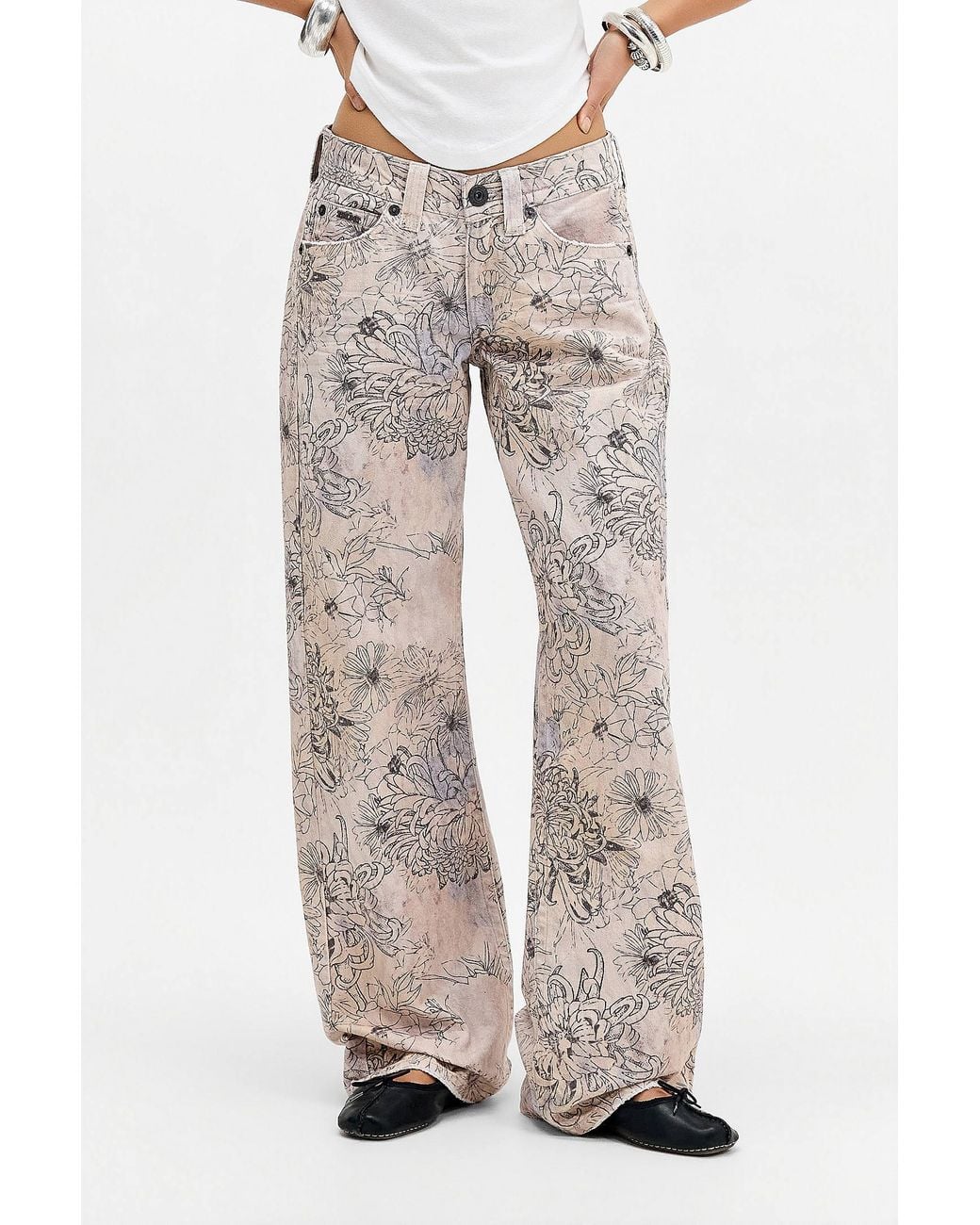 BDG Multicolor Kayla Laser Lowrider Jeans 24w 32l At Urban Outfitters