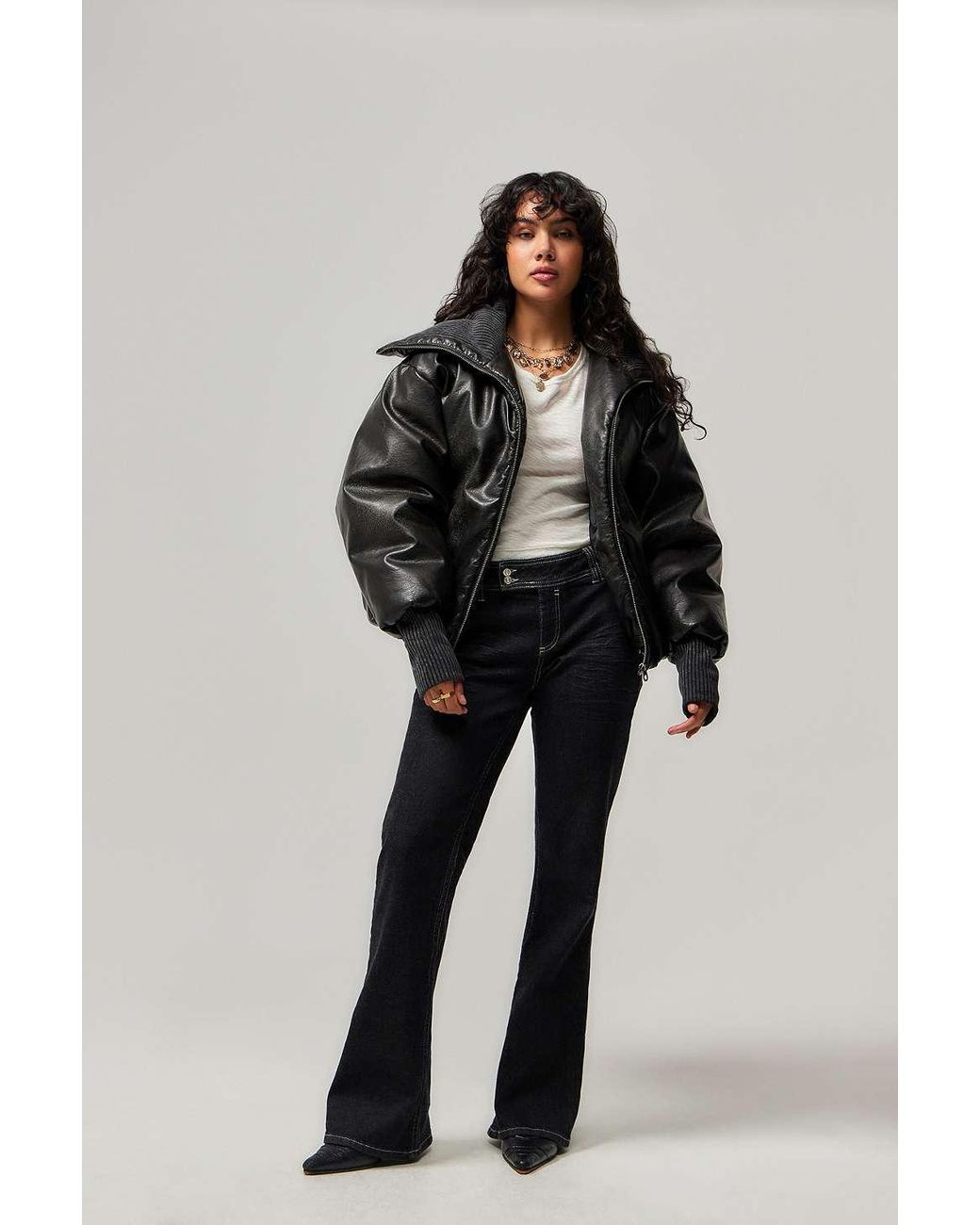 [国内送関込] JADED LONDON Alloy Vegan Leather Bomber Jacket jaded-london-Black-Alloy-Faux-