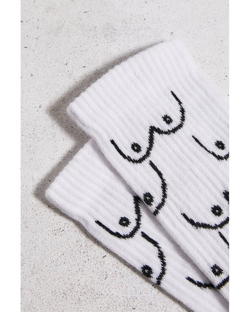 Out From Under White Boob Socks