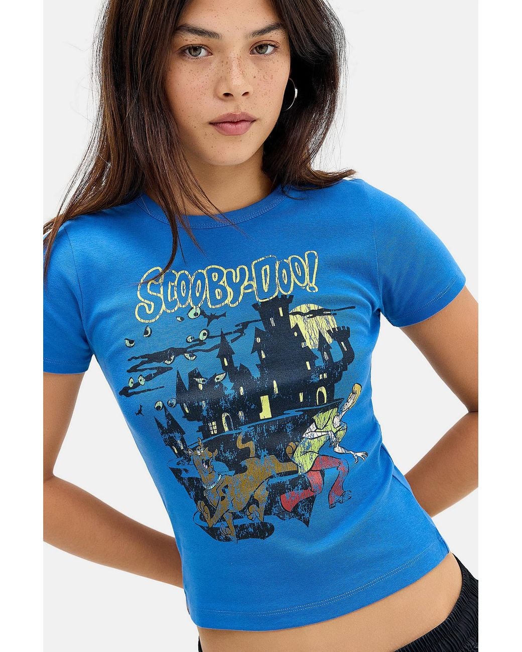 Urban Outfitters Blue Uo Scooby Doo Graphic Baby Tee