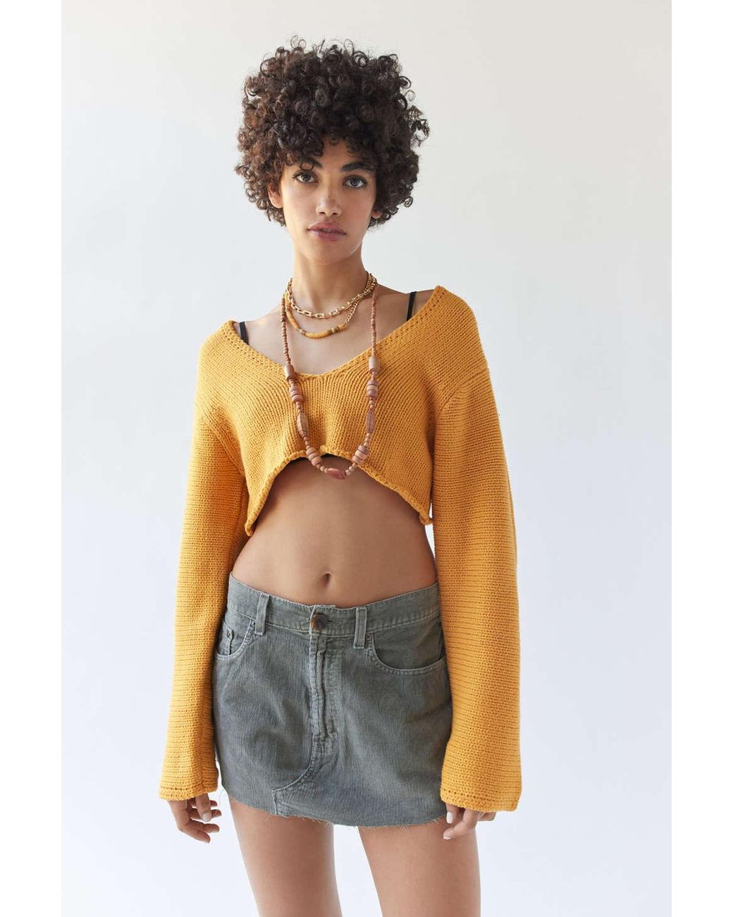 Orange pullover sweater top