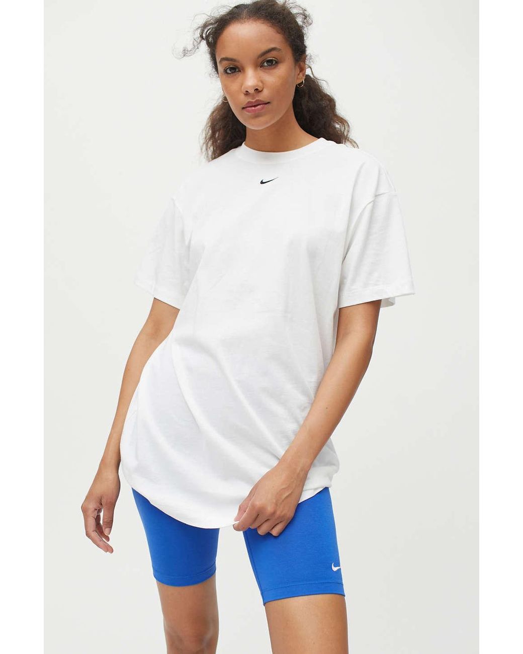 dress, white dress, white, white t-shirt, t-shirt dress, nike, dope, urban - Wheretoget