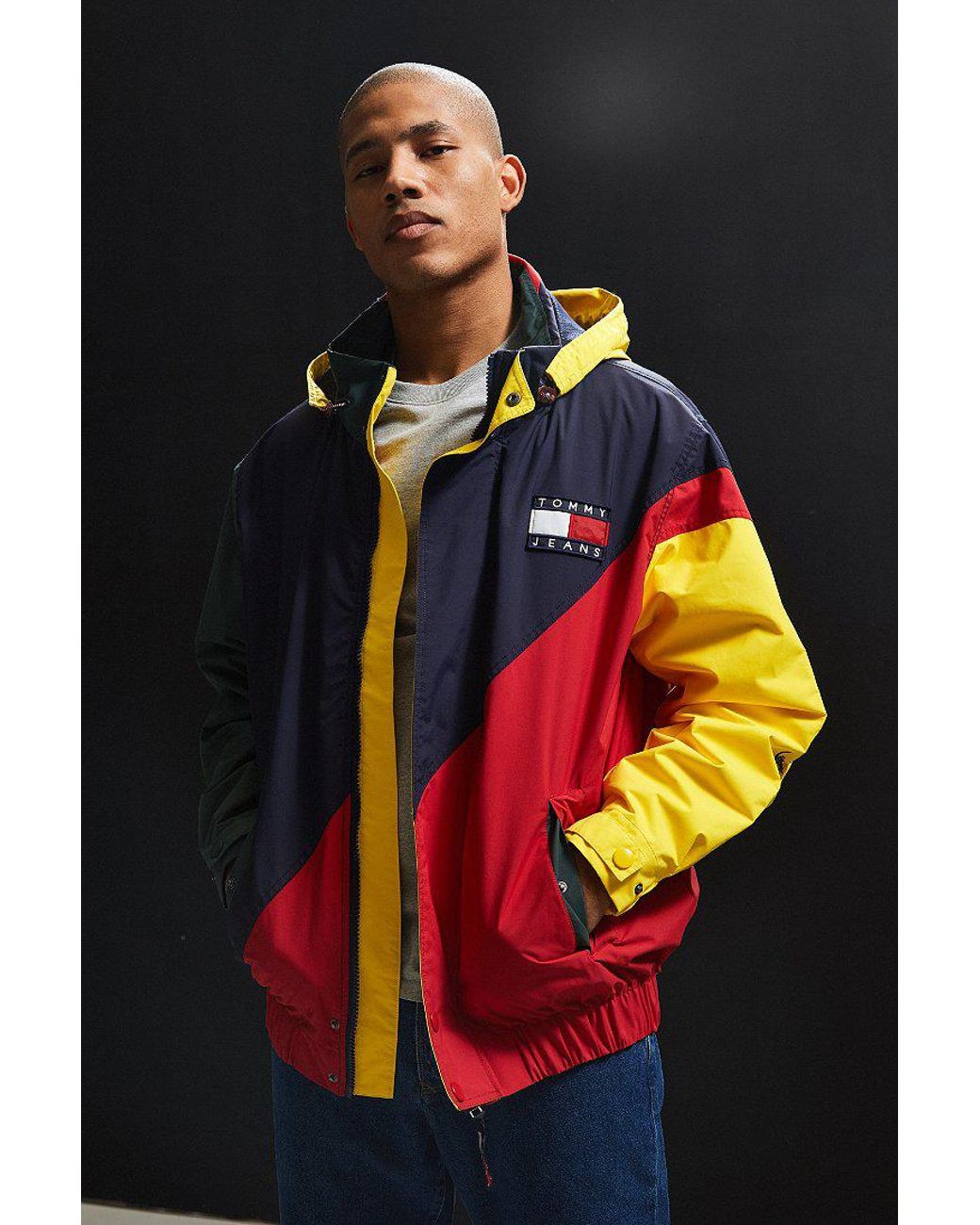 Tommy Colorblocked Sailing Jacket in Blue Men