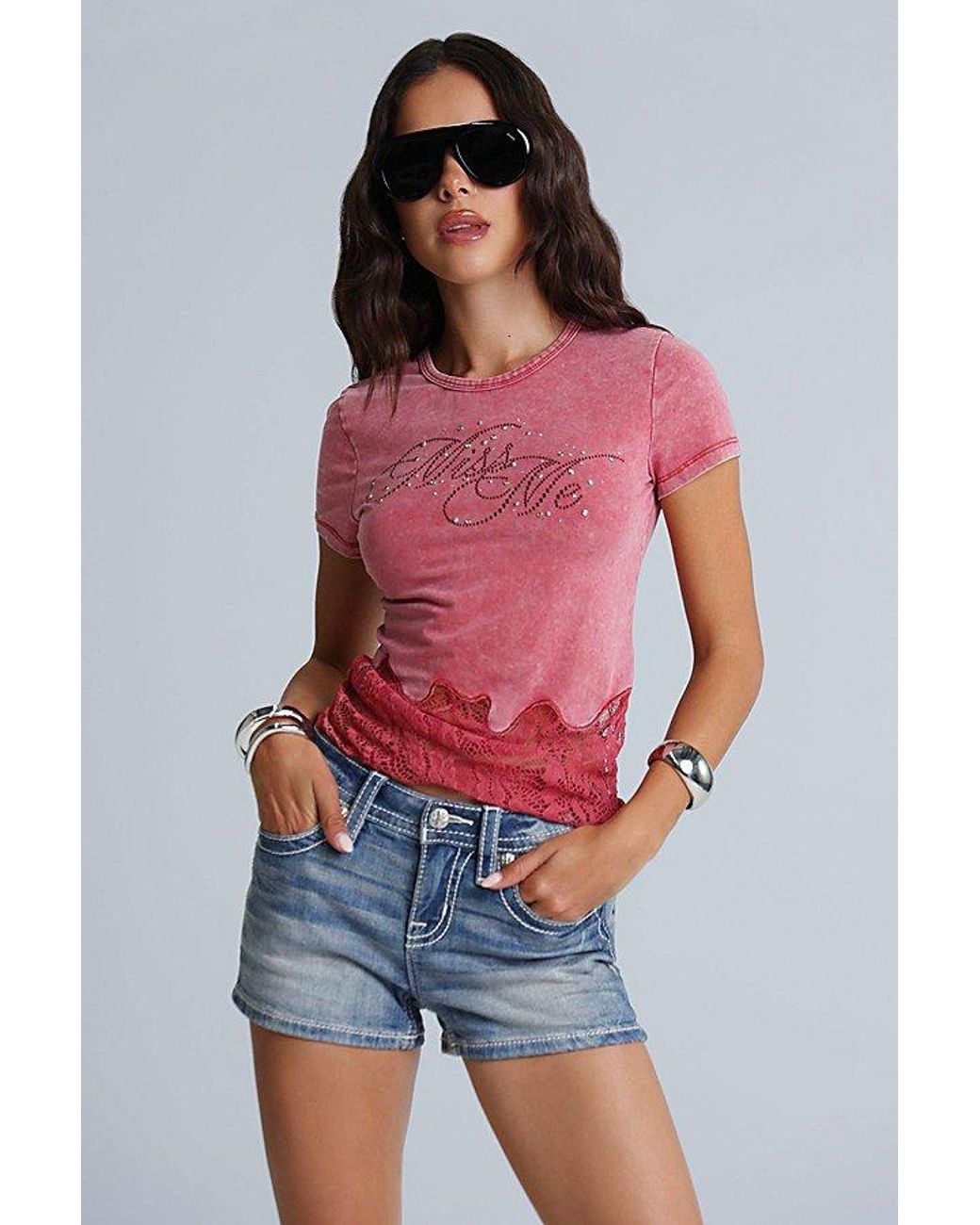 Miss Me Red Roxy Graphic Tee