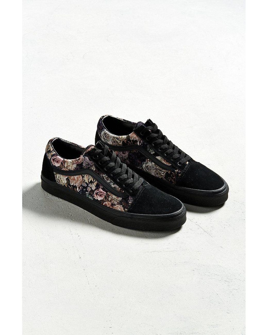 Vans Vans Old Skool Floral Velvet Sneaker in Black for Men | Lyst