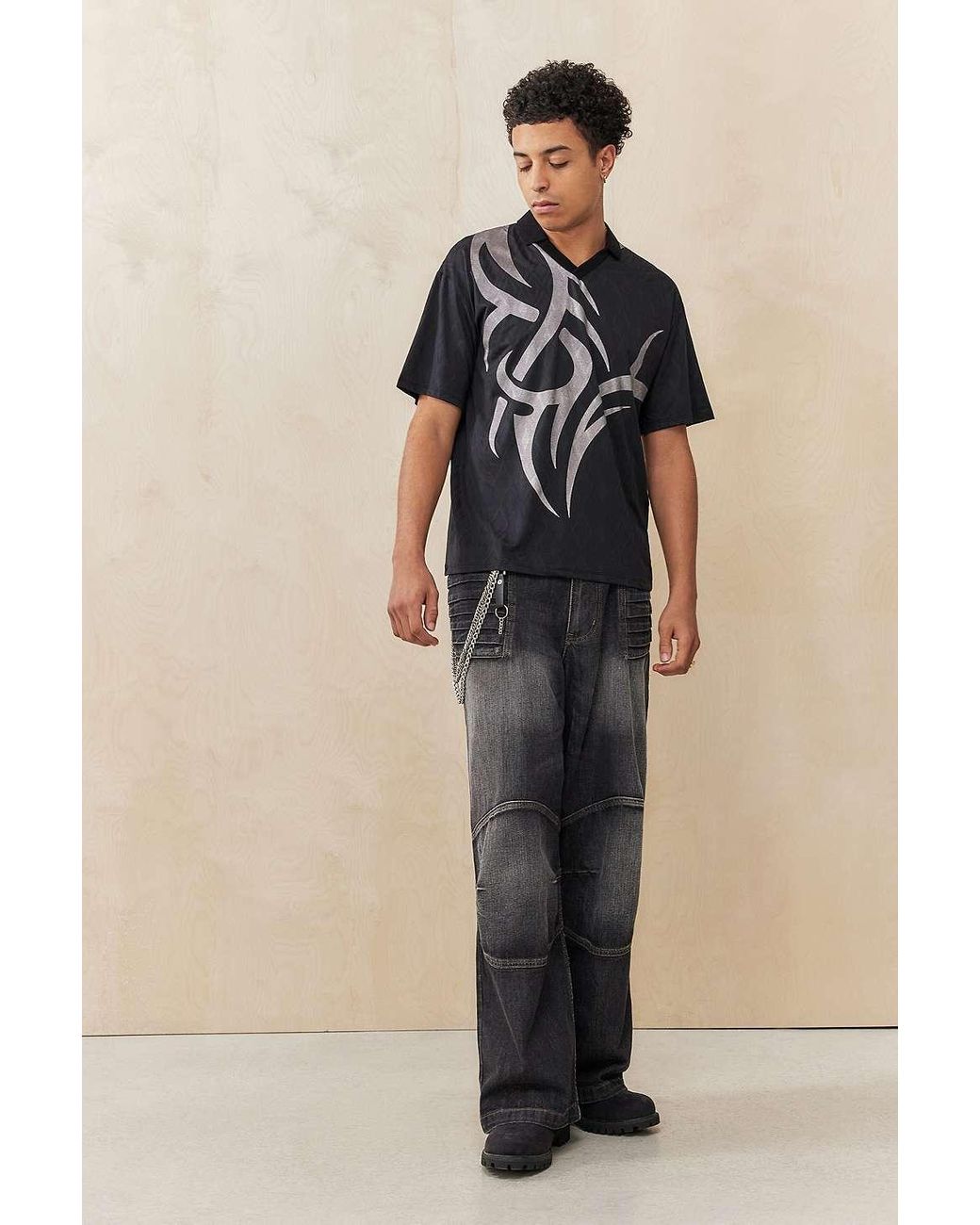 Jaded London Tattoo Football Shirt in Black for Men | Lyst UK