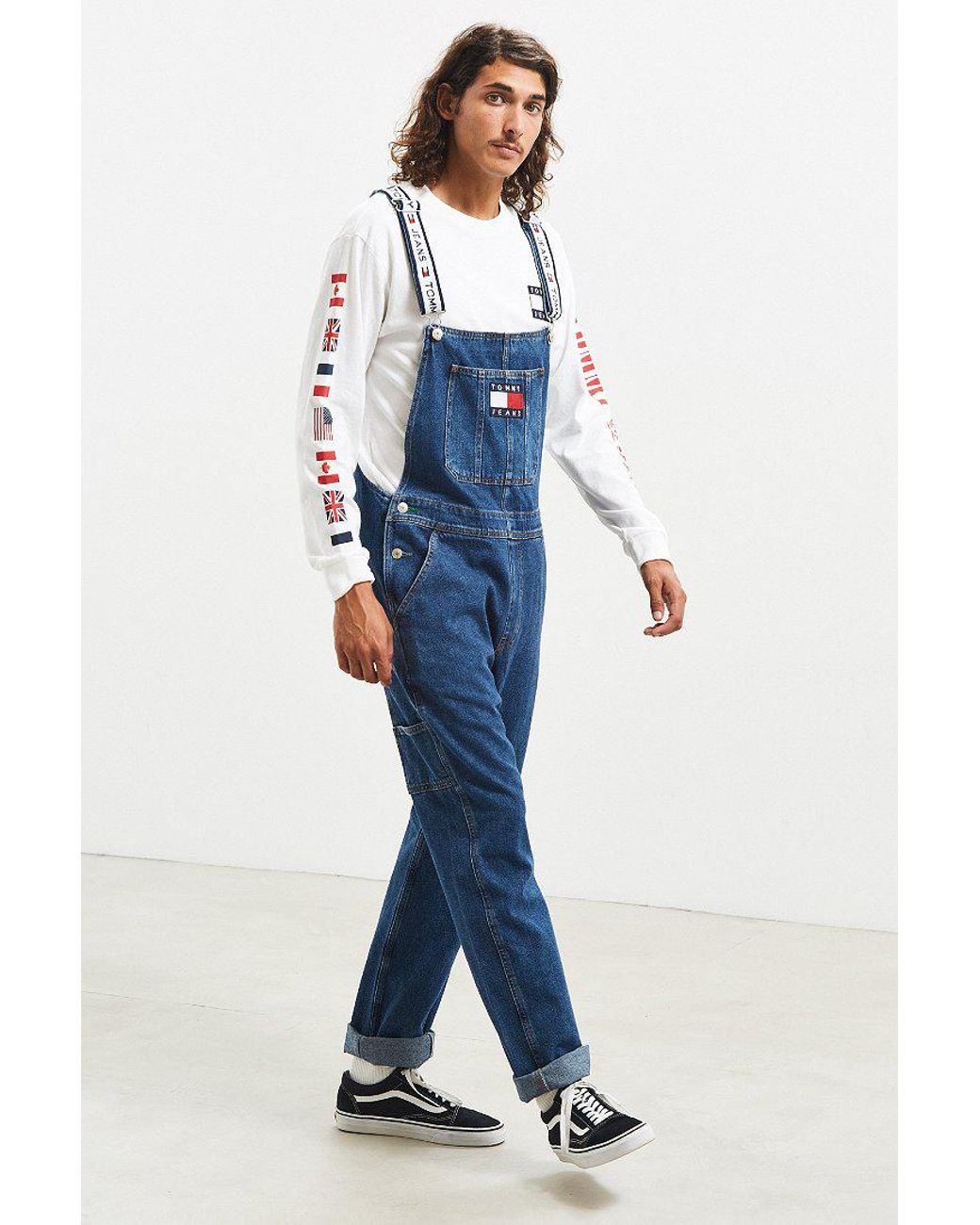 White tommy hotsell hilfiger overalls mens