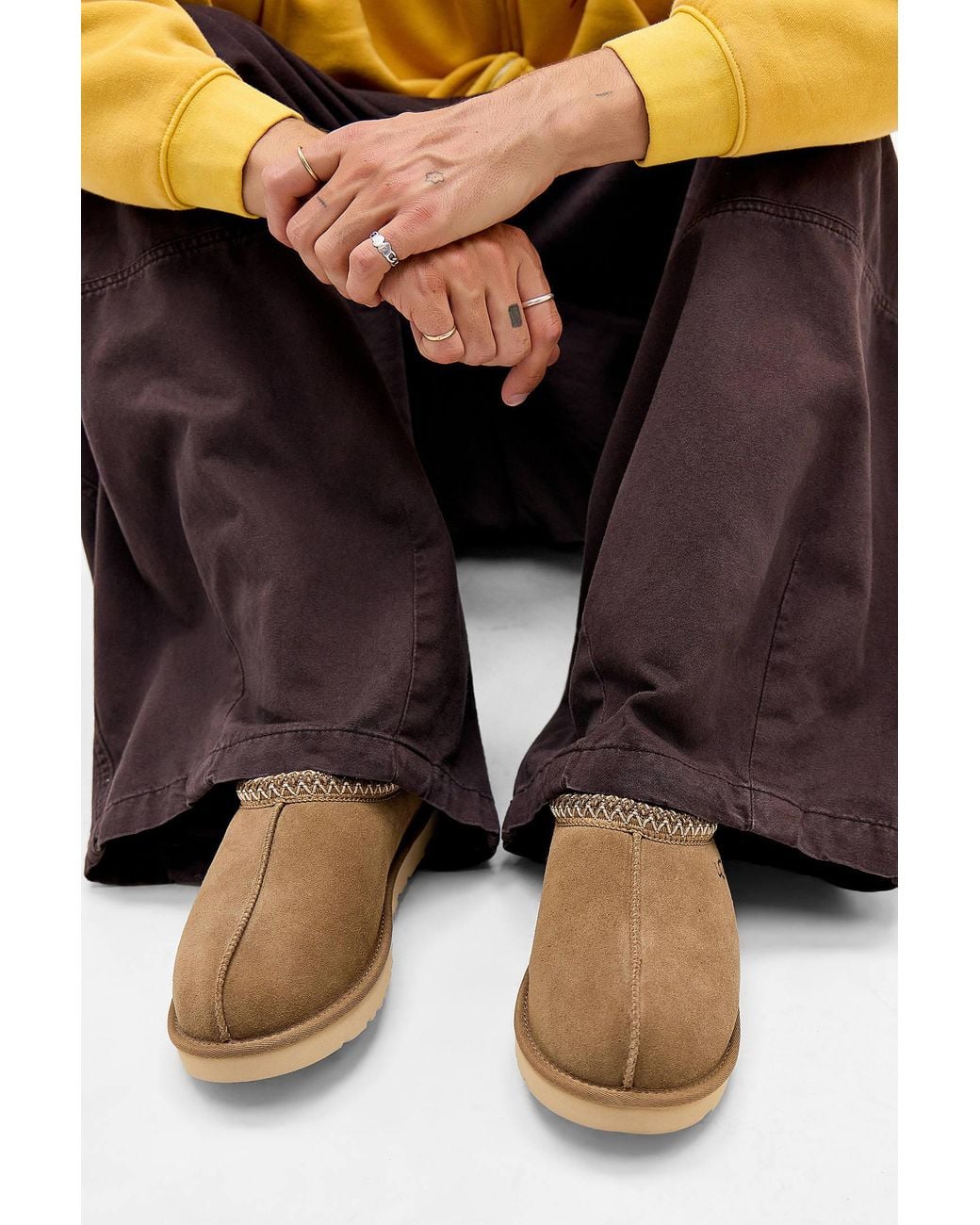 Ugg Black Light Bronze Tasman Slippers for men