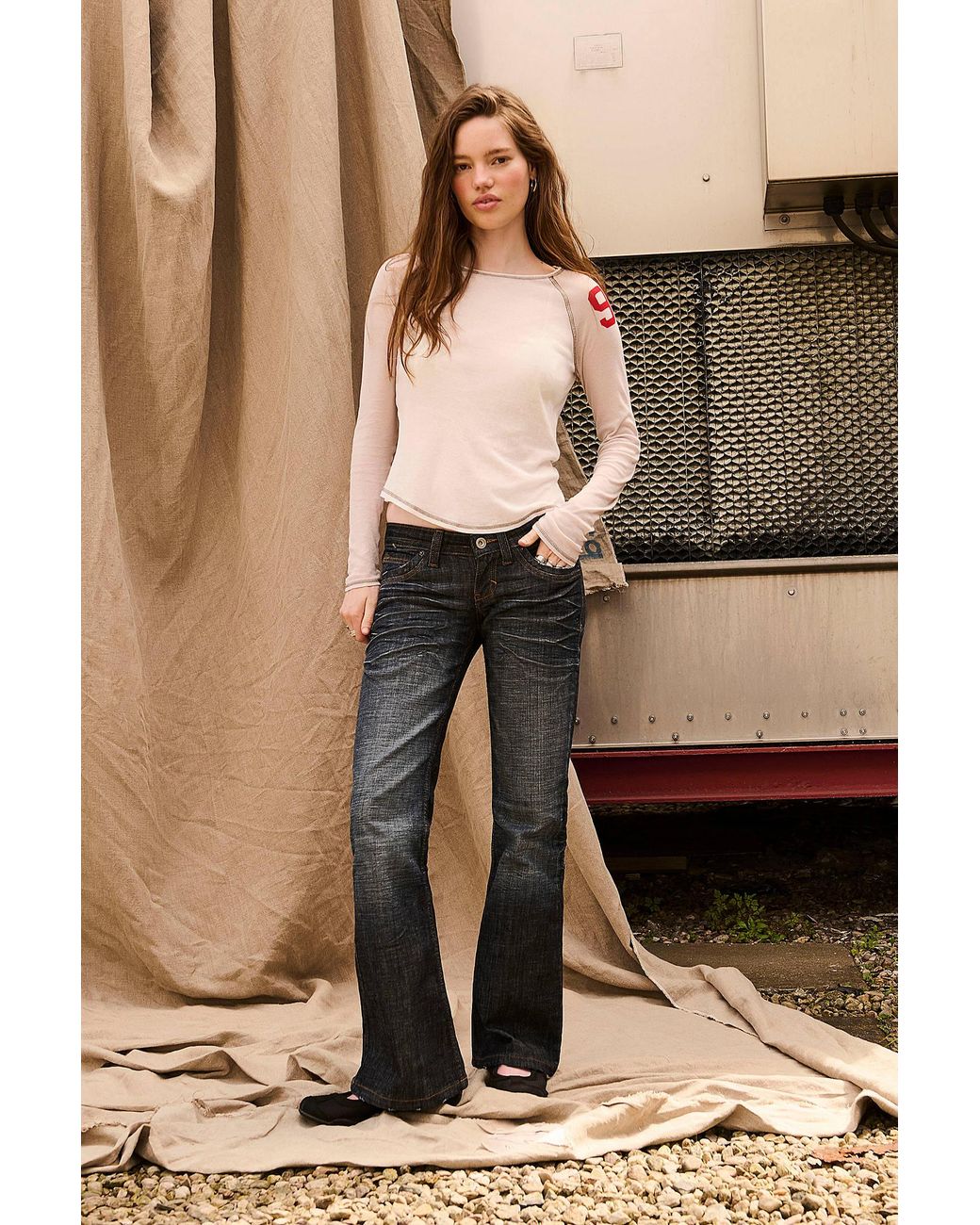 BDG Black Miko Low Rise Skinny Bootcut Jeans