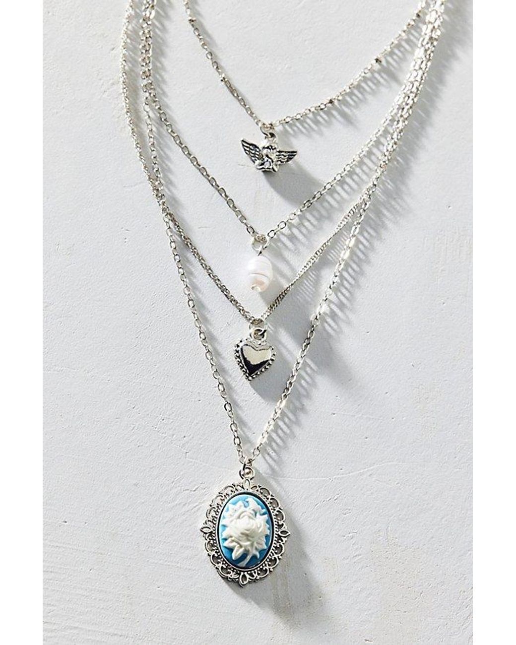 Urban Outfitters Brown Sabrina Pendant Layered Necklace